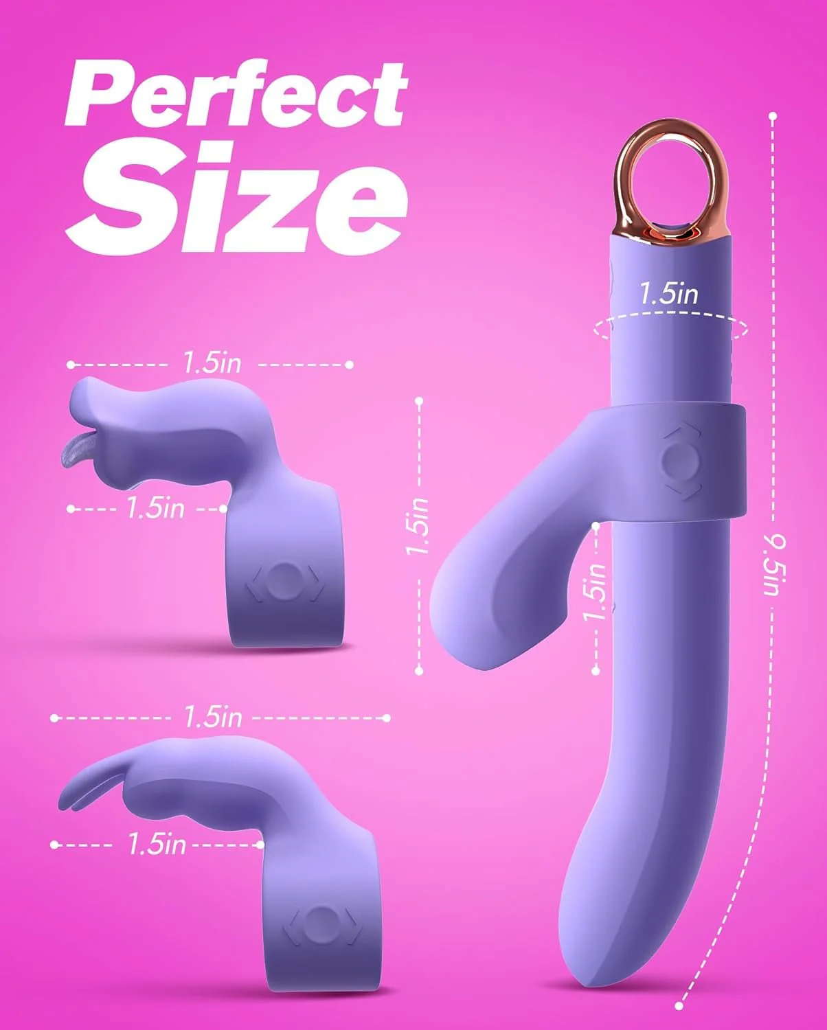 NoviraFlex Interchangeable Rabbit Licking Vibrator 63 Modes G-Spot - Image 7