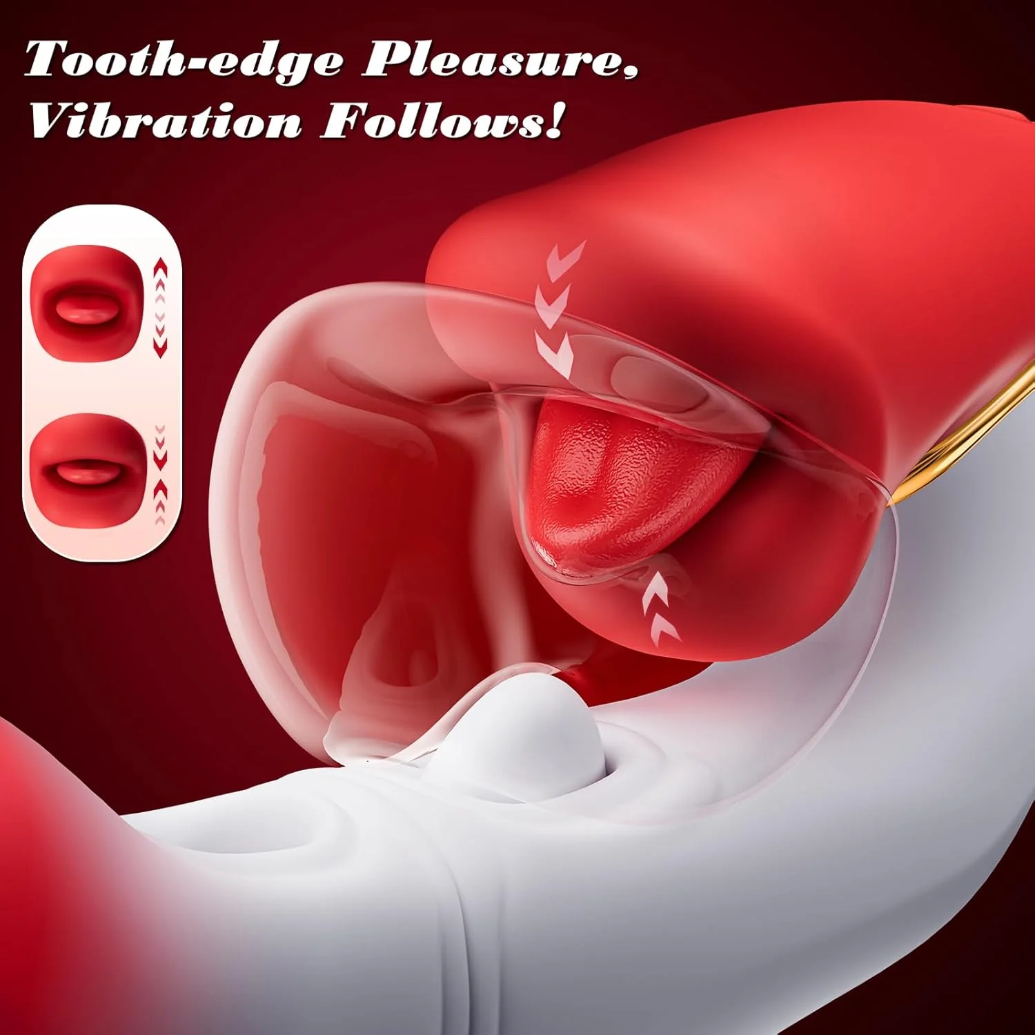 DualFlare Dildo Vibrator 10 Flapping 10 Licking Modes - Image 3