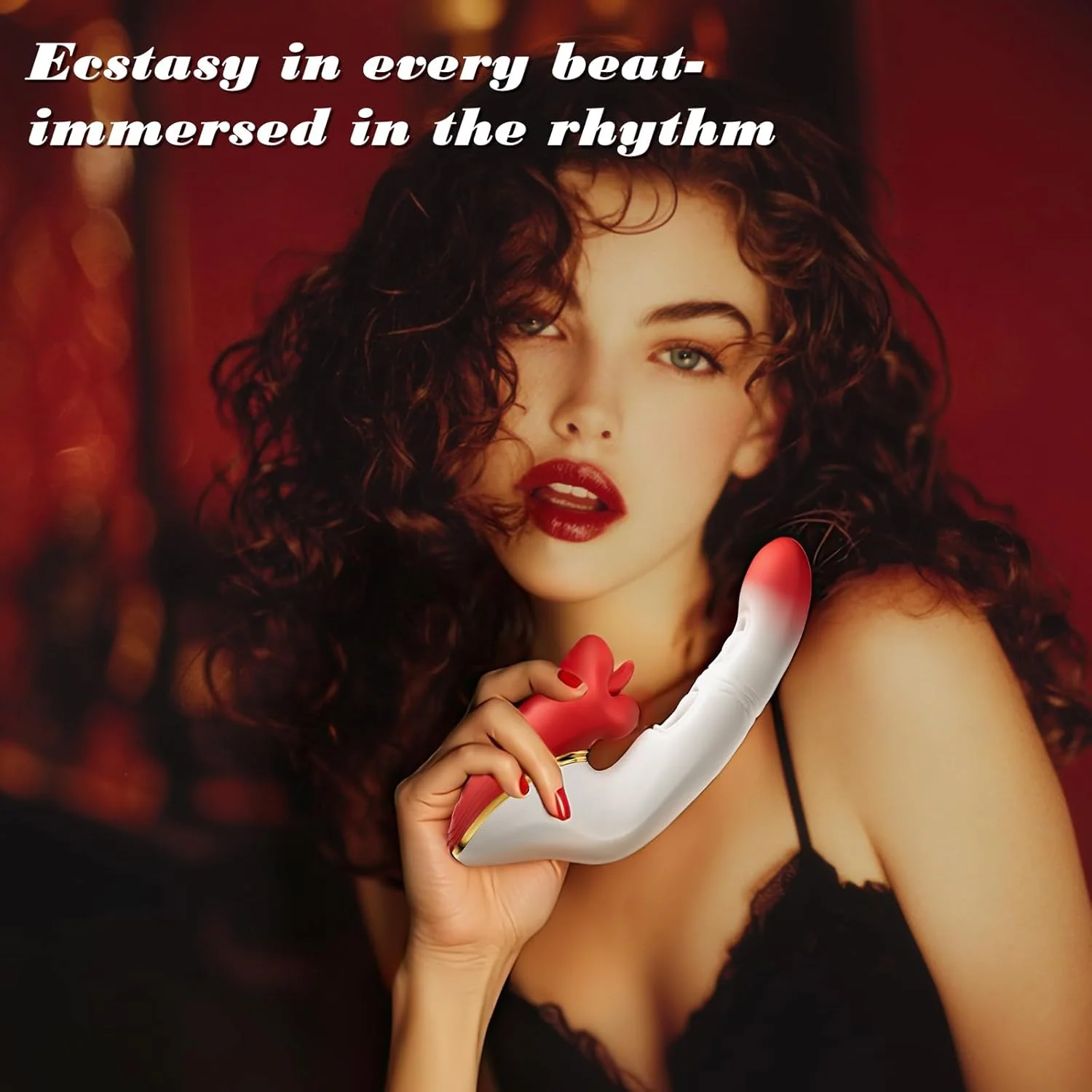 DualFlare Dildo Vibrator 10 Flapping 10 Licking Modes - Image 7