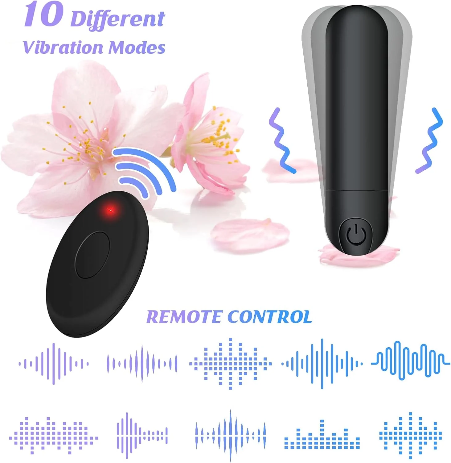 AquaSync Remote Control Bullet Vibrator 10 Speed Waterproof - Image 2