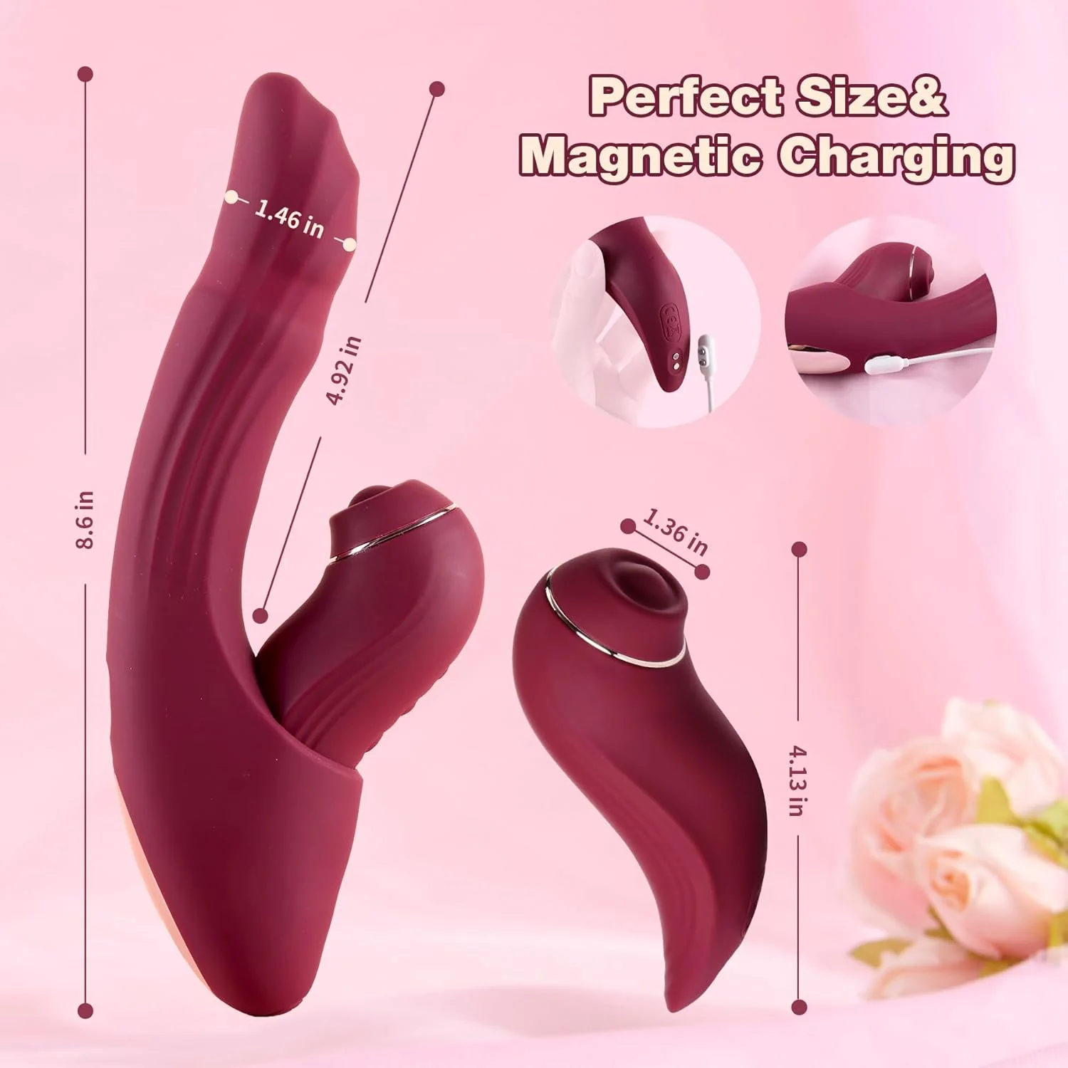 CommandHeat 6-in-1 App-controlled Vibrator Set with Thrusting & Tapping - Image 7