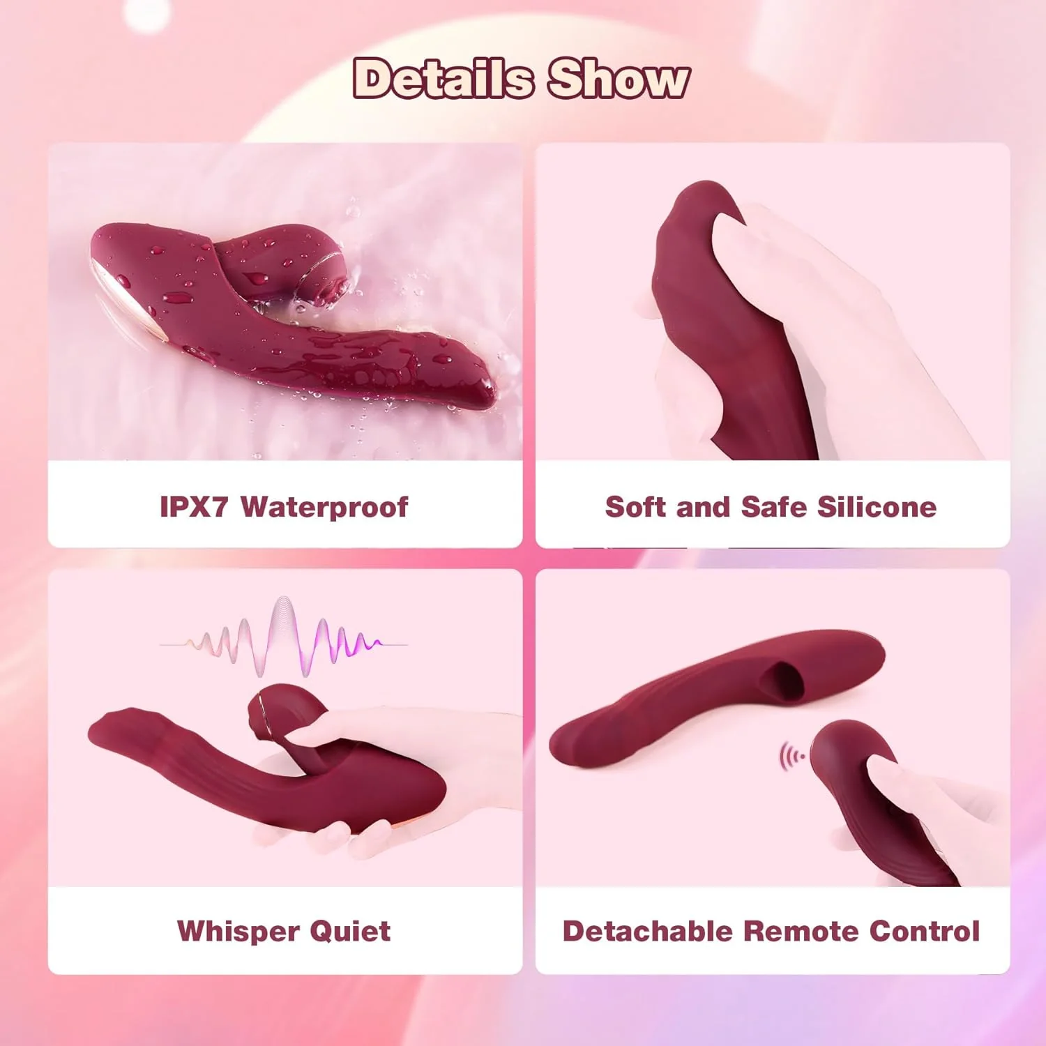 CommandHeat 6-in-1 App-controlled Vibrator Set with Thrusting & Tapping - Image 8