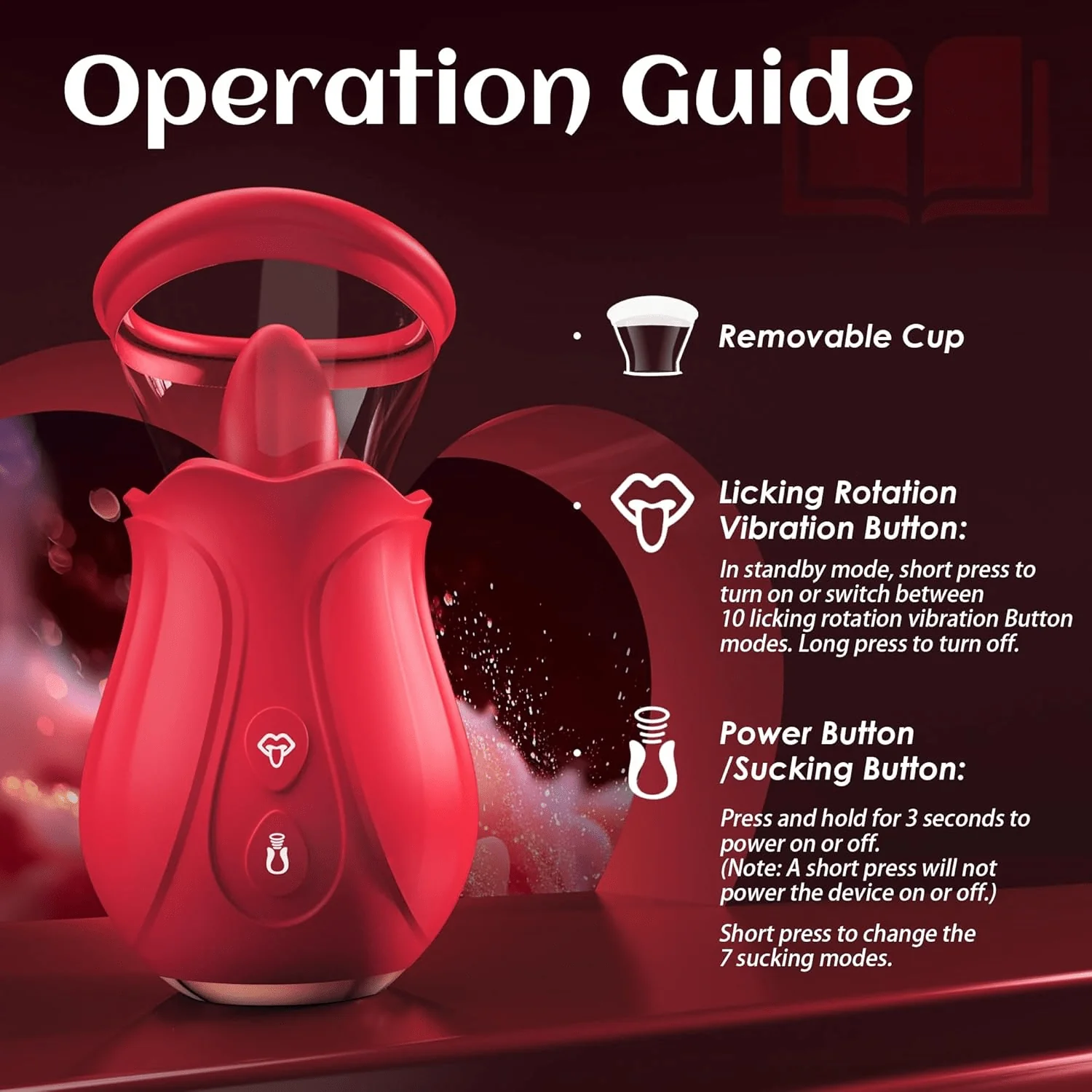 VelmoraR AI Rose Vibrator 7 Suction 10 Licking Modes - Image 7