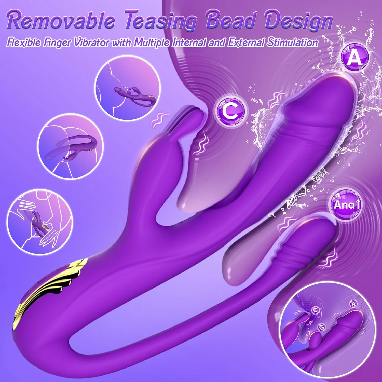 TriNovaX 3-in-1 Rabbit Vibrator 10 Modes - Image 2
