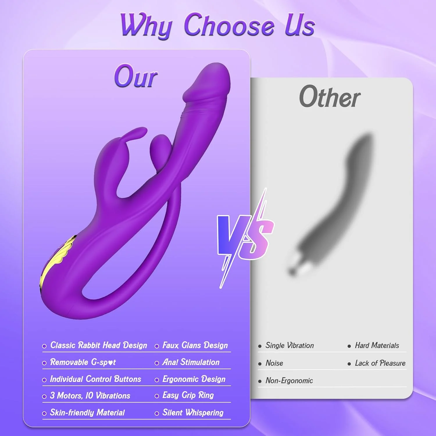TriNovaX 3-in-1 Rabbit Vibrator 10 Modes - Image 6