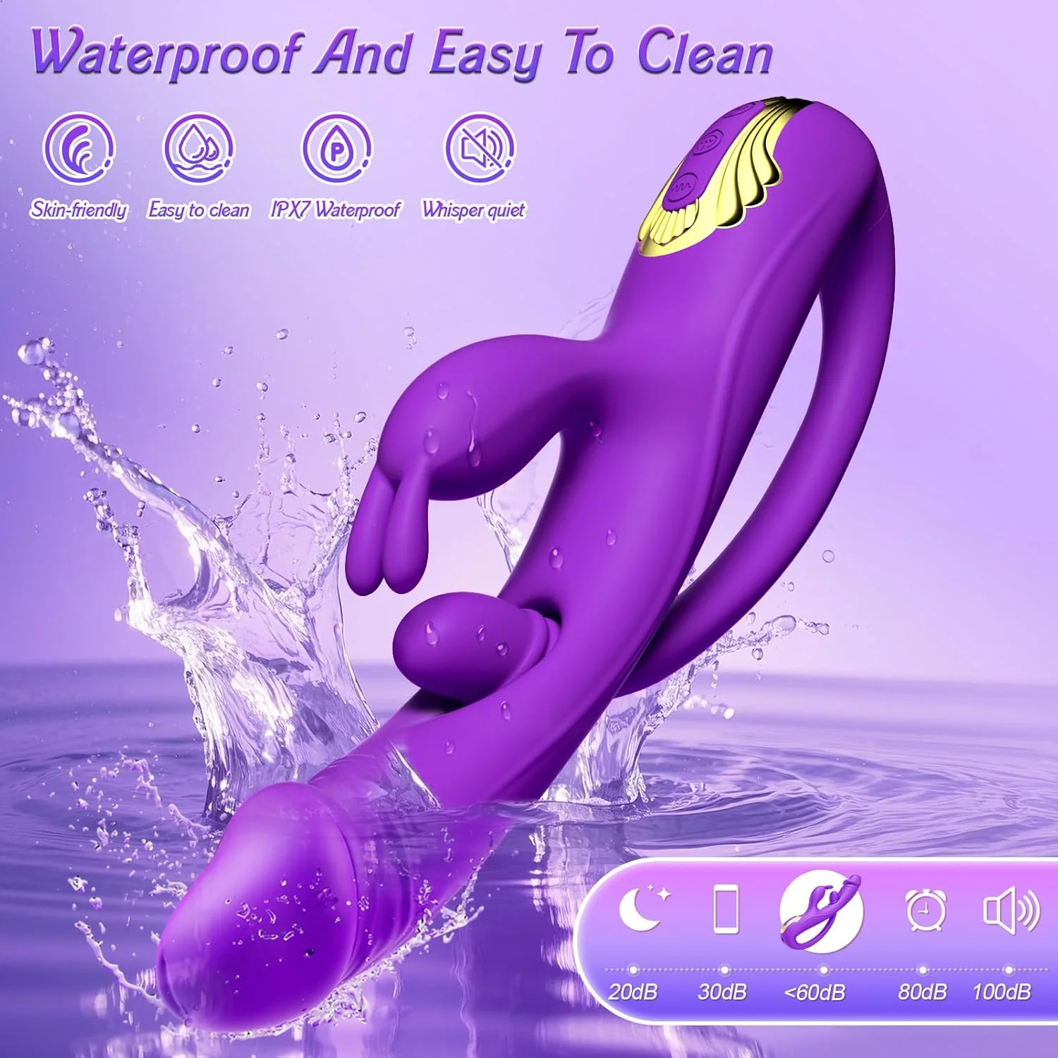 TriNovaX 3-in-1 Rabbit Vibrator 10 Modes - Image 8