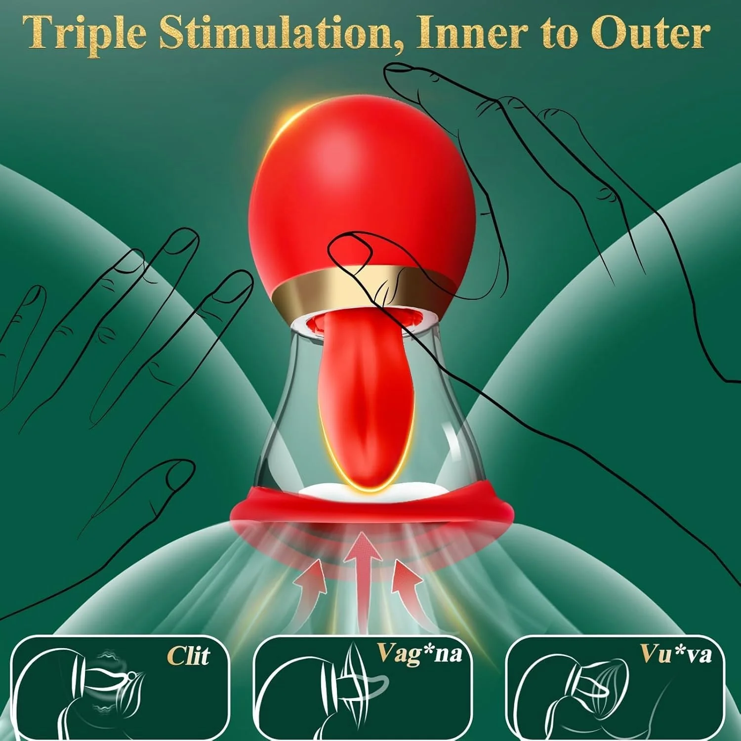SilqueSync AI Rose Wand App Clitoral Sucker LCD Waterproof - Image 2