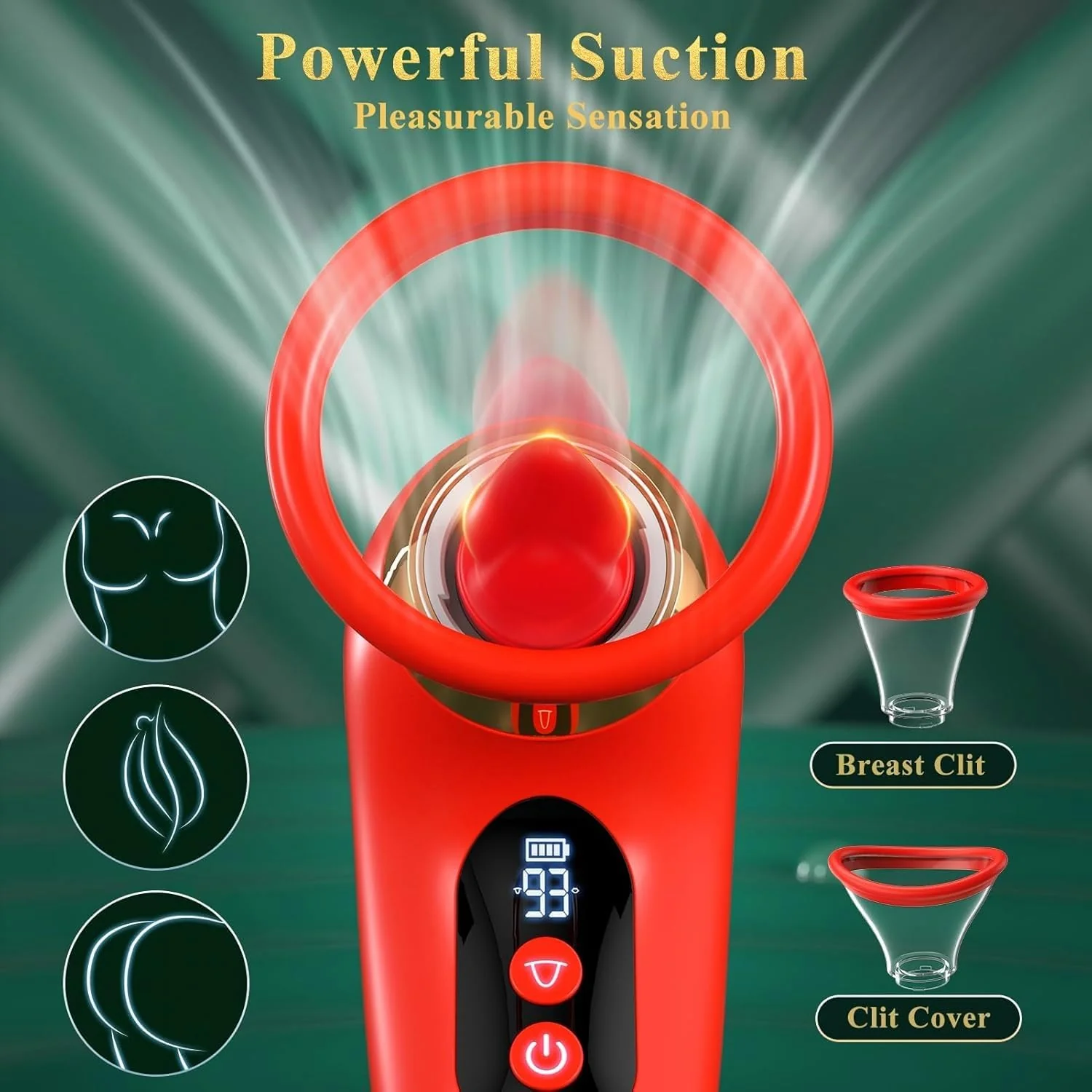 SilqueSync AI Rose Wand App Clitoral Sucker LCD Waterproof - Image 4