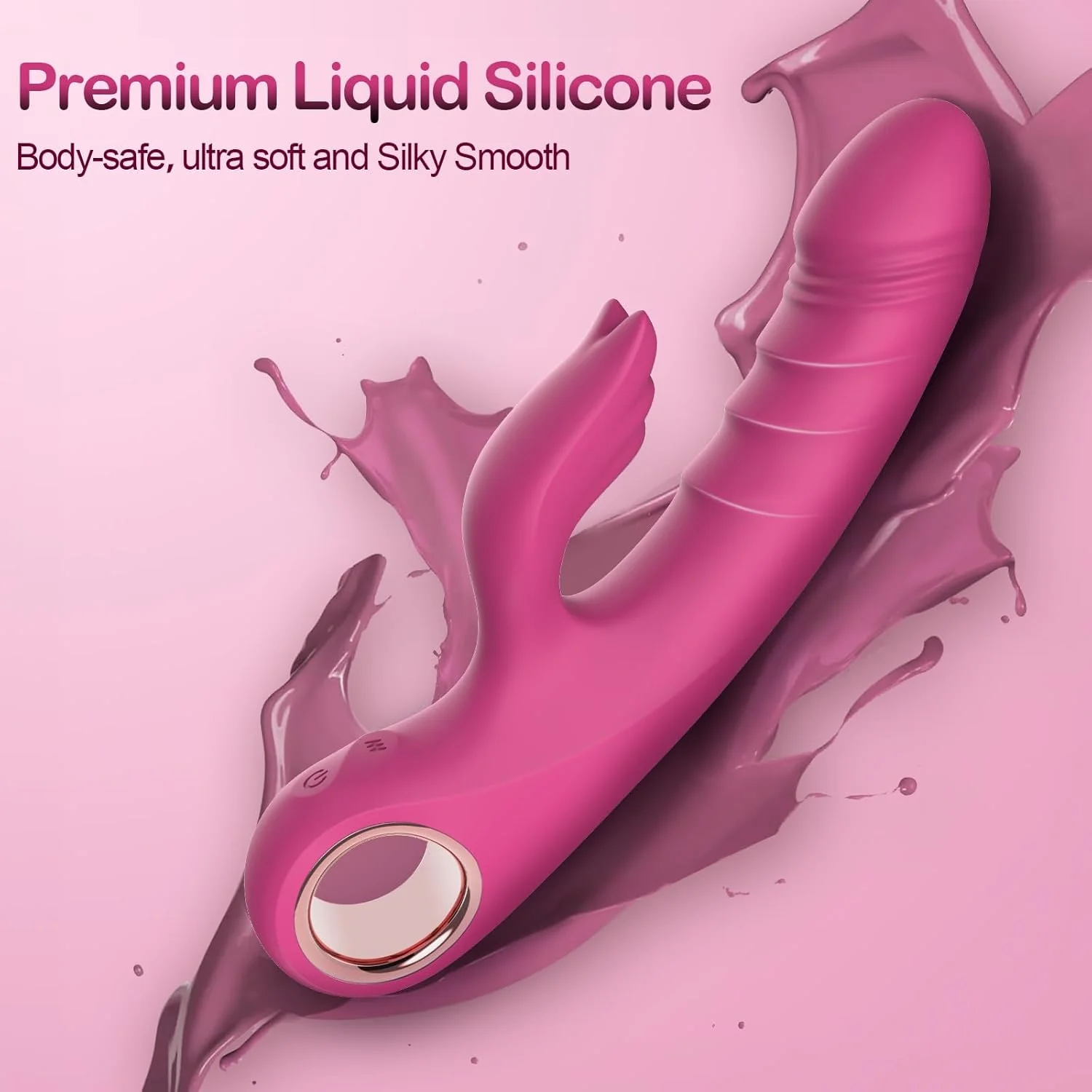 PulseNexa Thrusting Rabbit Vibrator 3 Thrust 10 Modes Silicone - Image 6