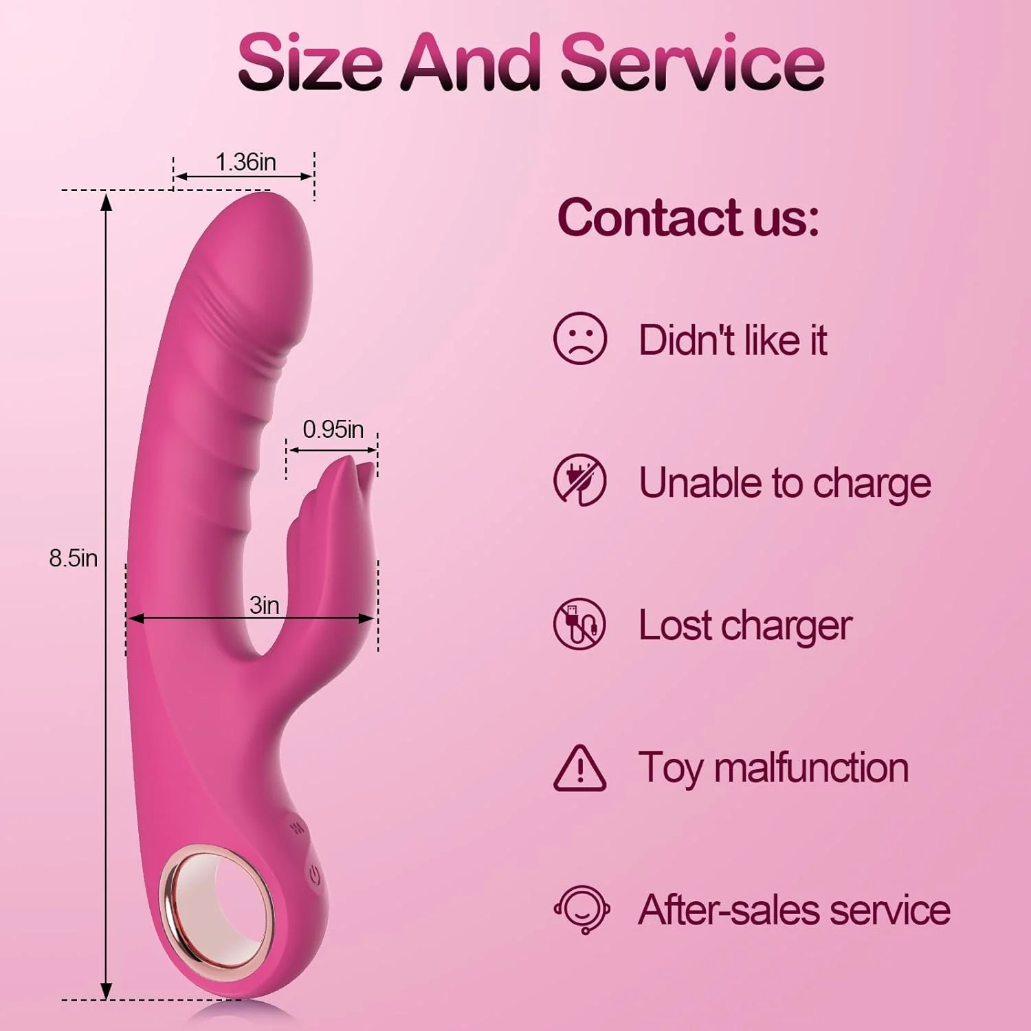 PulseNexa Thrusting Rabbit Vibrator 3 Thrust 10 Modes Silicone - Image 7