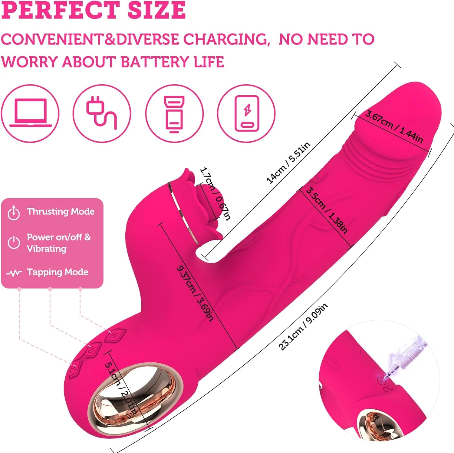 ThrustRose Thrusting Tapping Rabbit Vibrator - Image 6