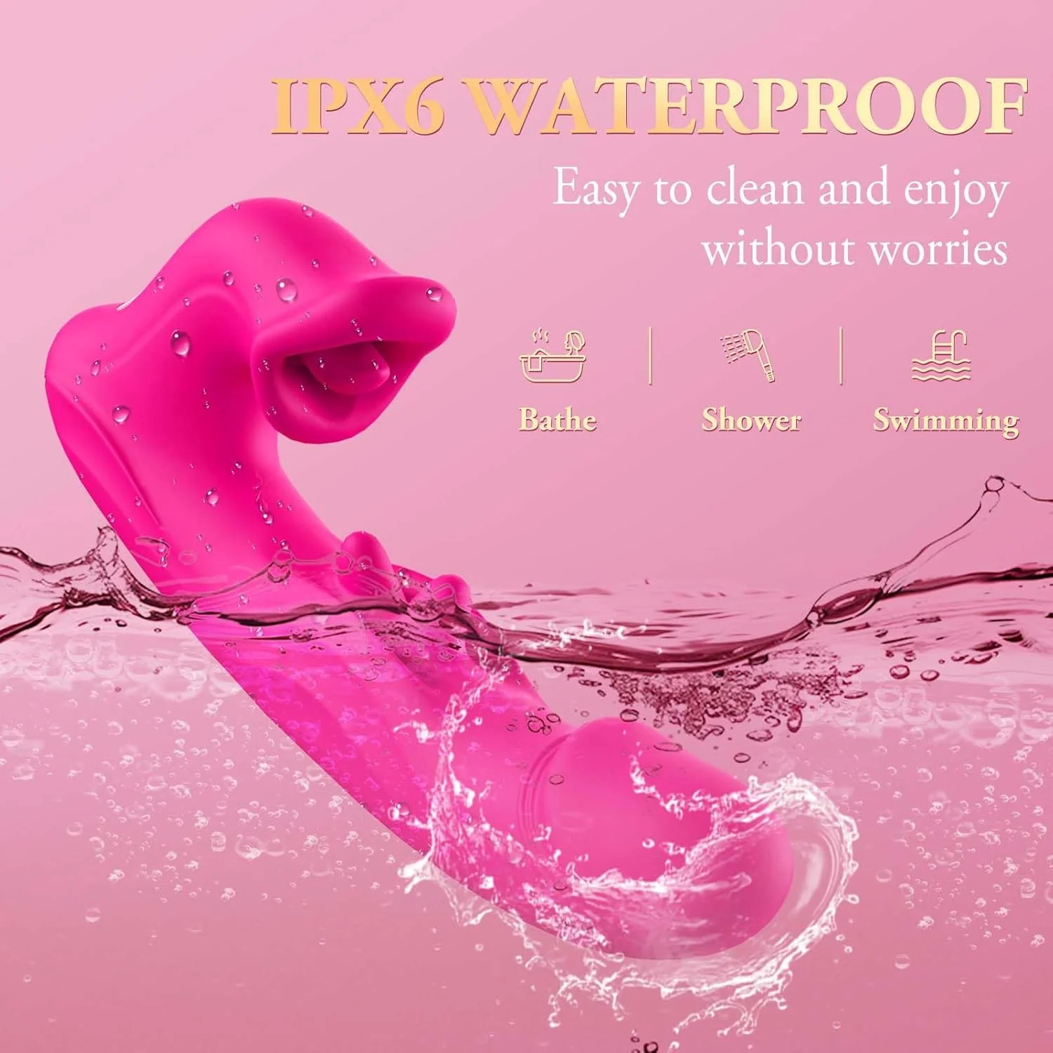 ElyraMax Thrusting Rabbit Licking Vibrator 4-in-1 10 Modes G-Spot - Image 6