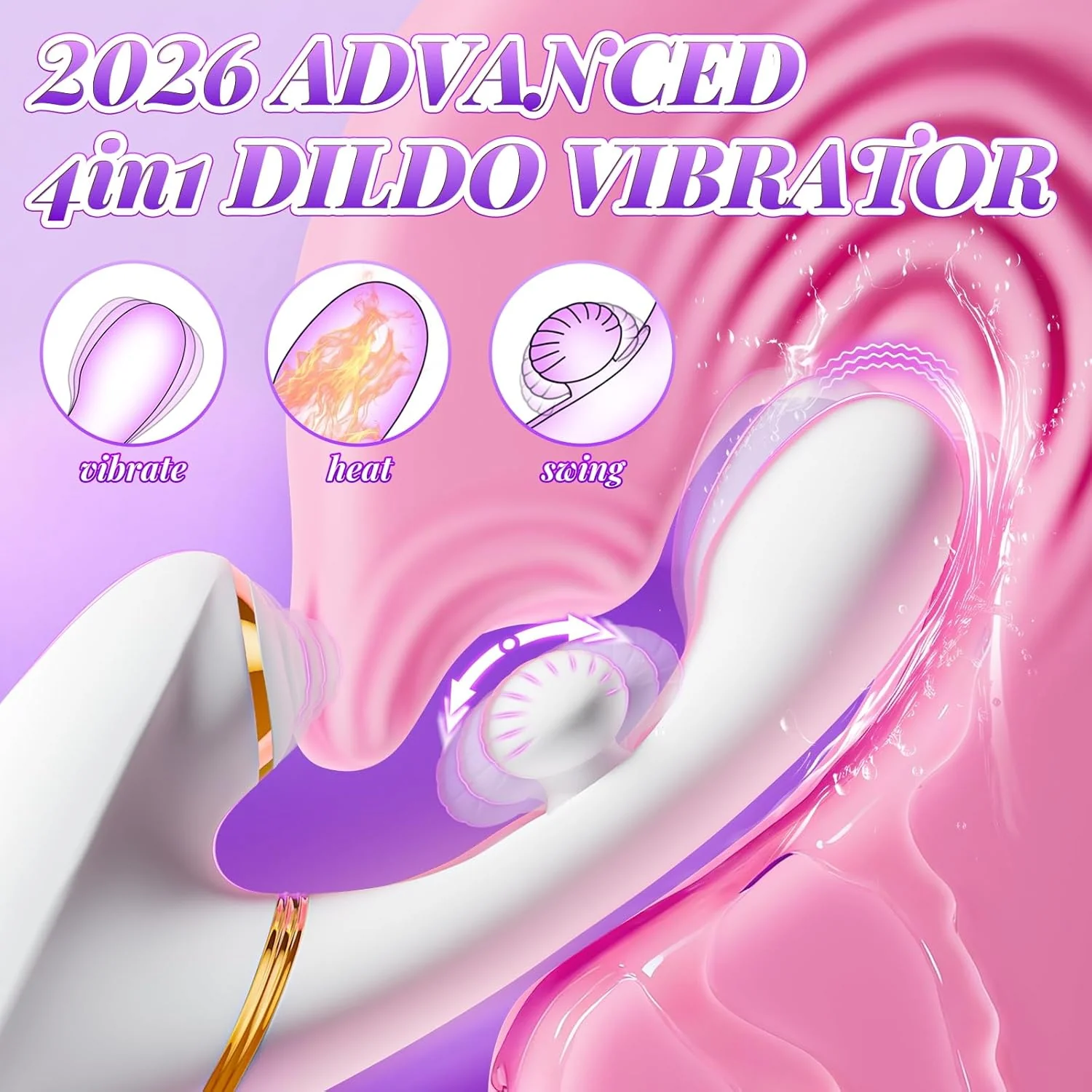 QuadPulse Heating Tapping Rabbit Vibrator - Image 3