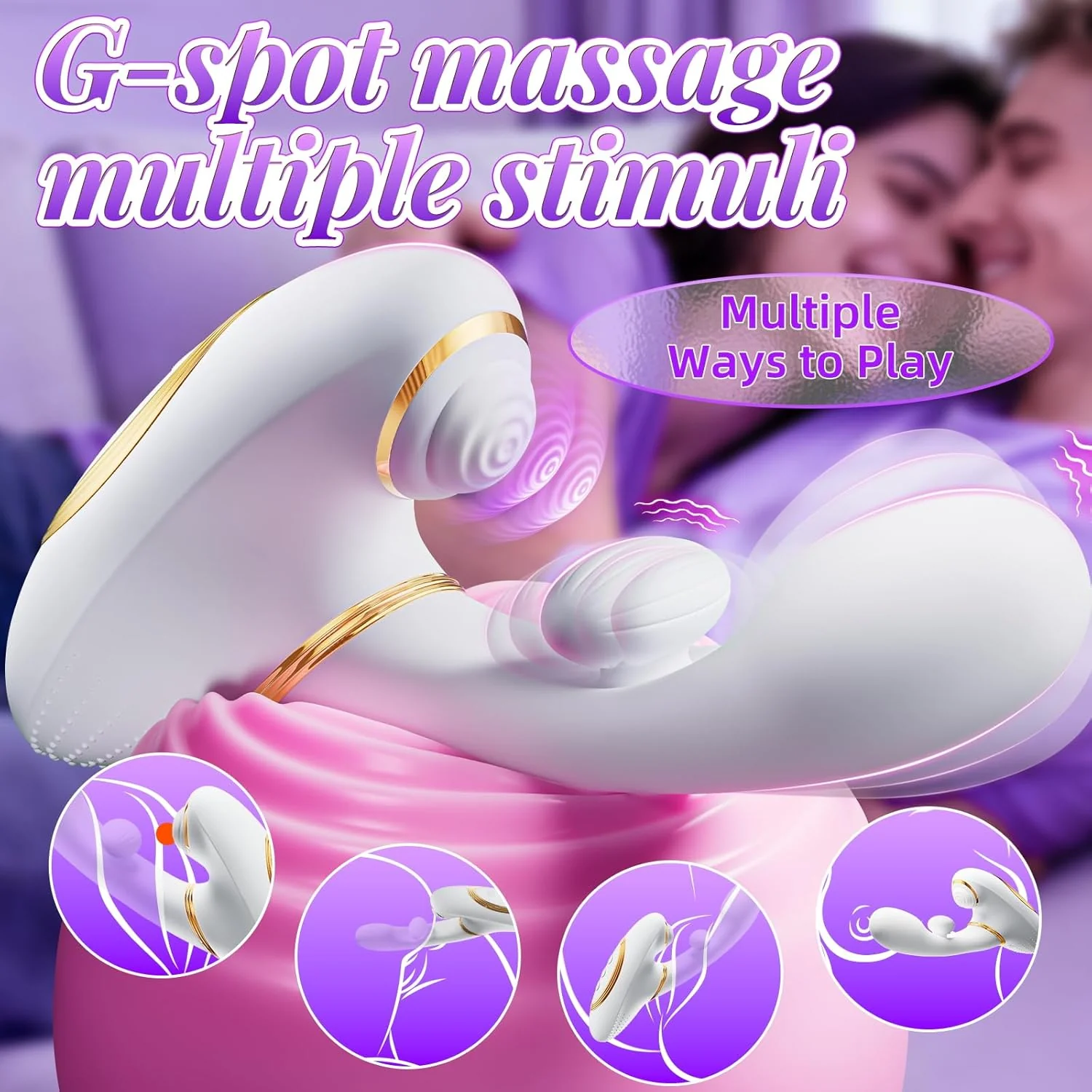 QuadPulse Heating Tapping Rabbit Vibrator - Image 4