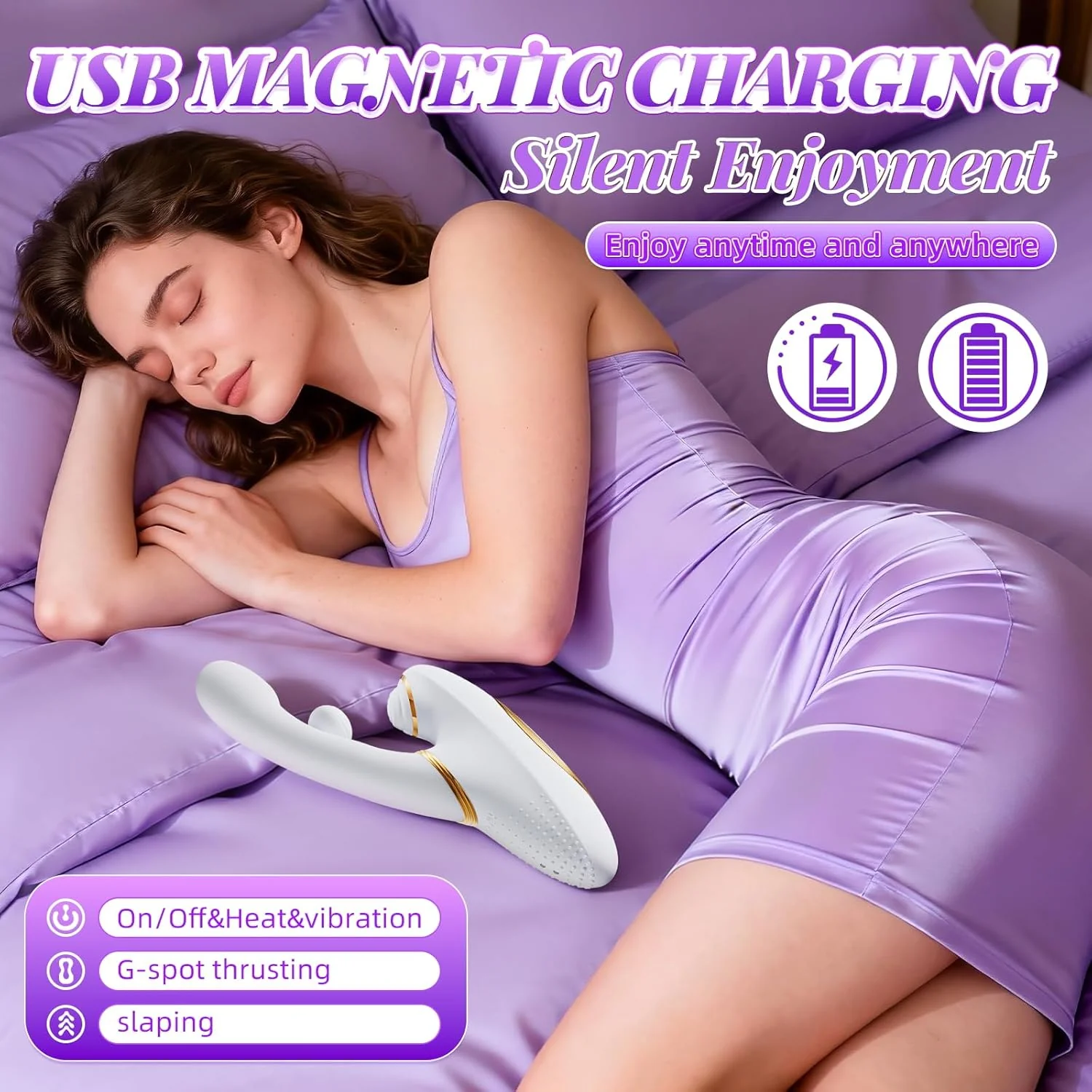 QuadPulse Heating Tapping Rabbit Vibrator - Image 6