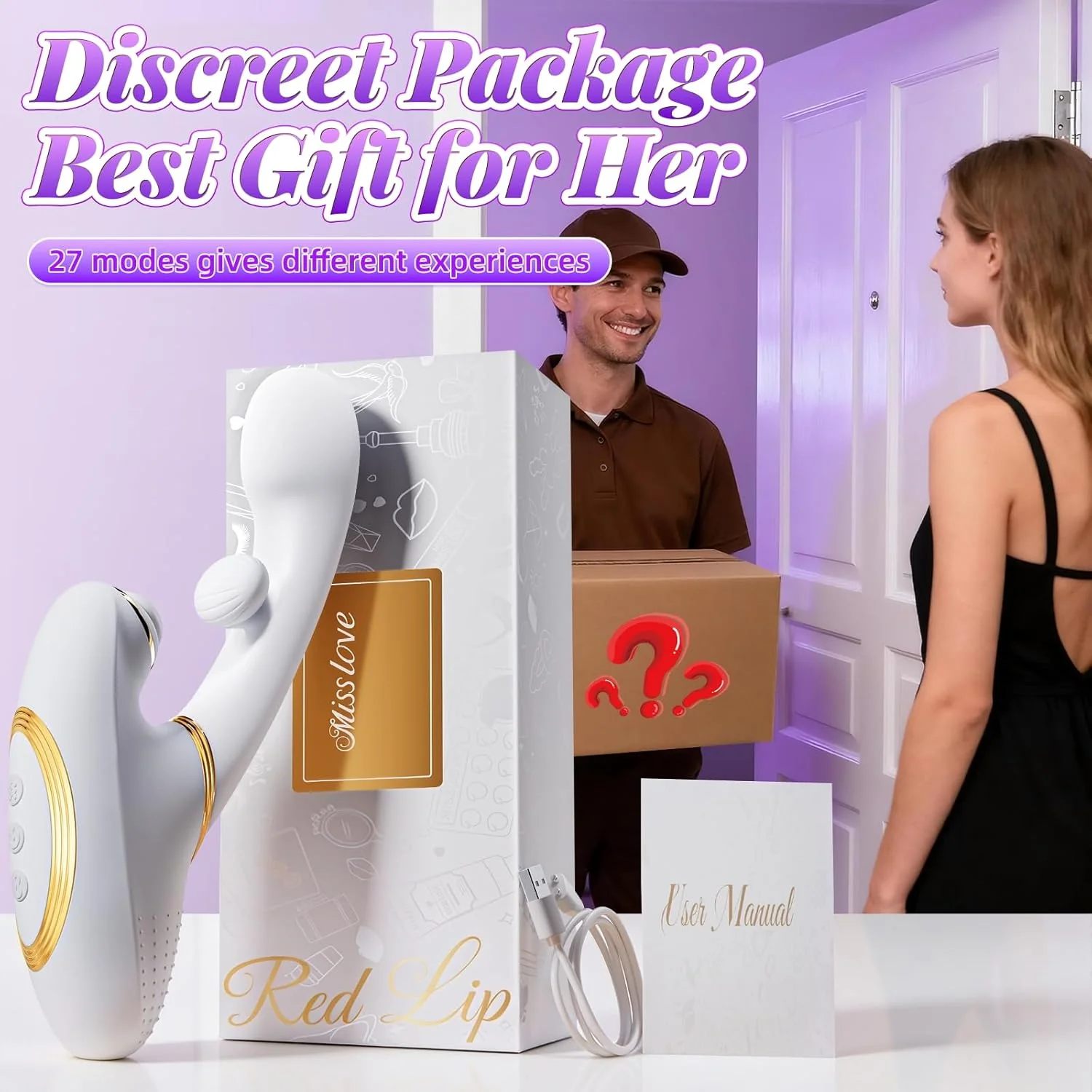 QuadPulse Heating Tapping Rabbit Vibrator - Image 7