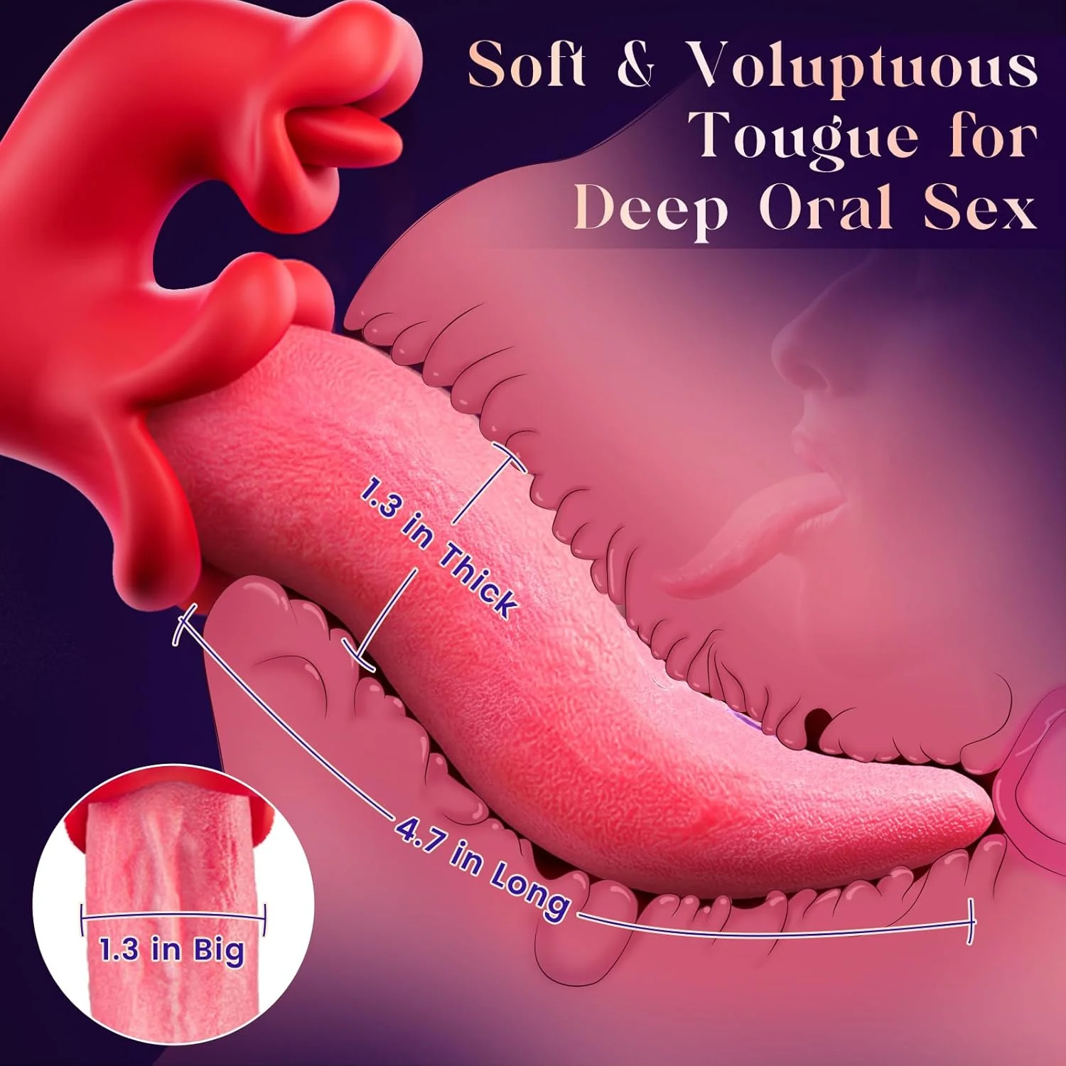 ElyraSwing Tongue Rabbit Vibrator 9 Modes G-Spot Toy - Image 3