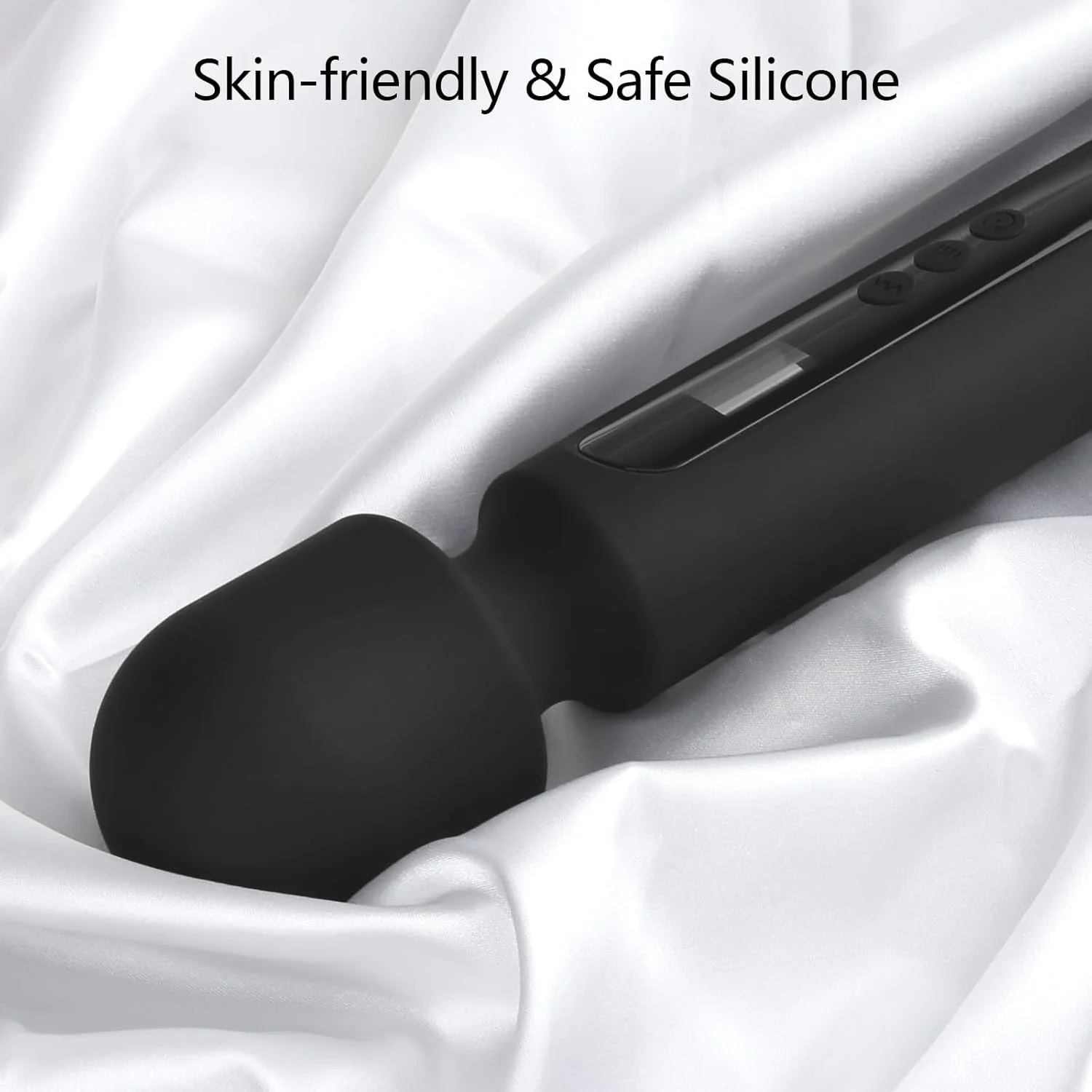 MidnightCommand 12" Wand Vibrator LCD Display 10 Patterns Waterproof - Image 4