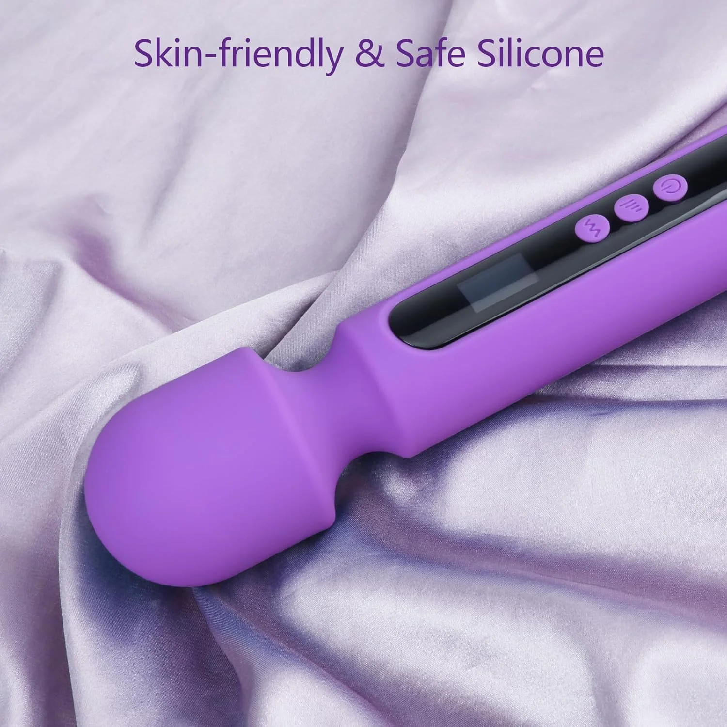VoltAura 12" Wand Vibrator LCD Display 10 Modes Rechargeable - Image 4