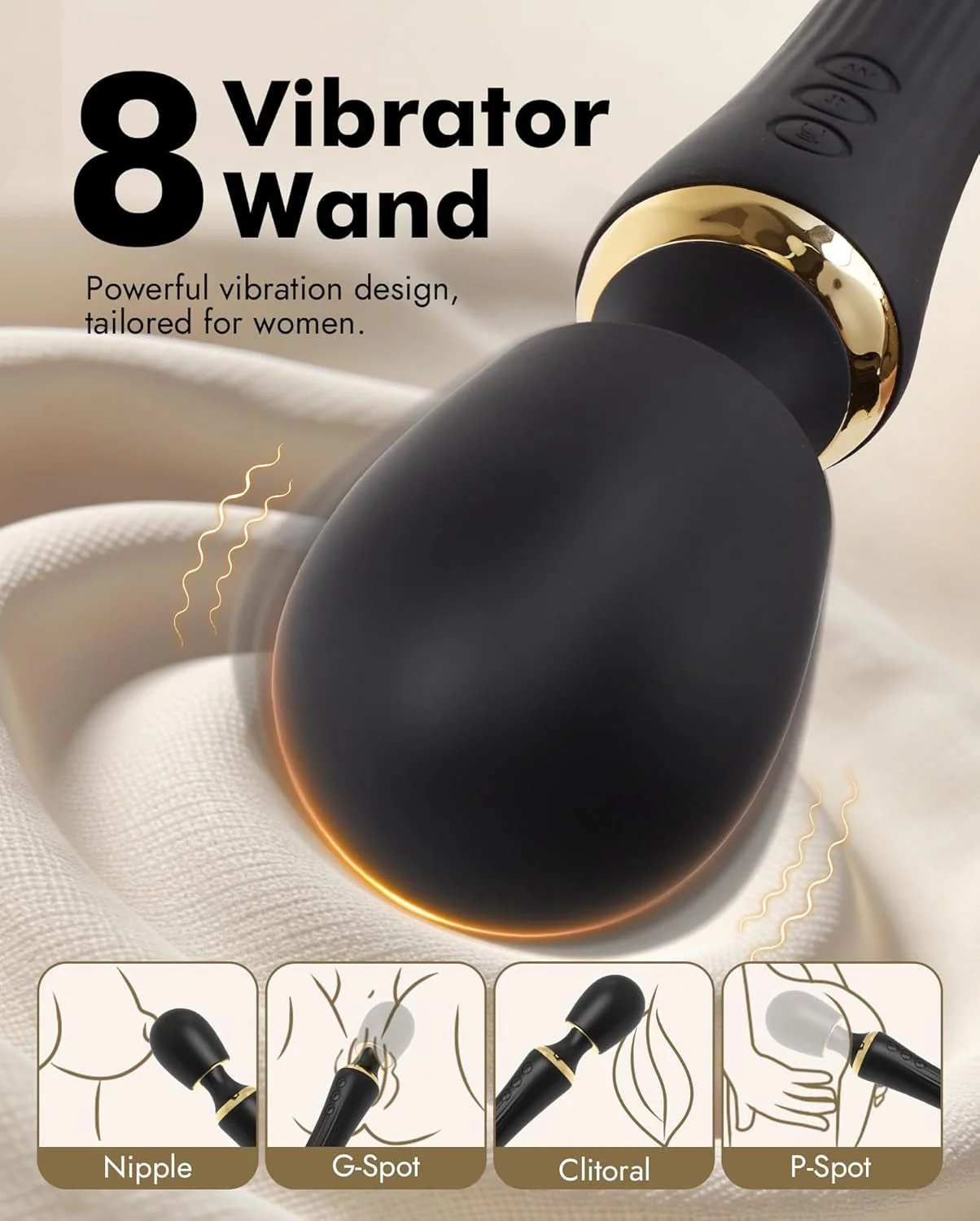DualNova App Control Thrusting Wand Vibrator Dual Motor - Image 3