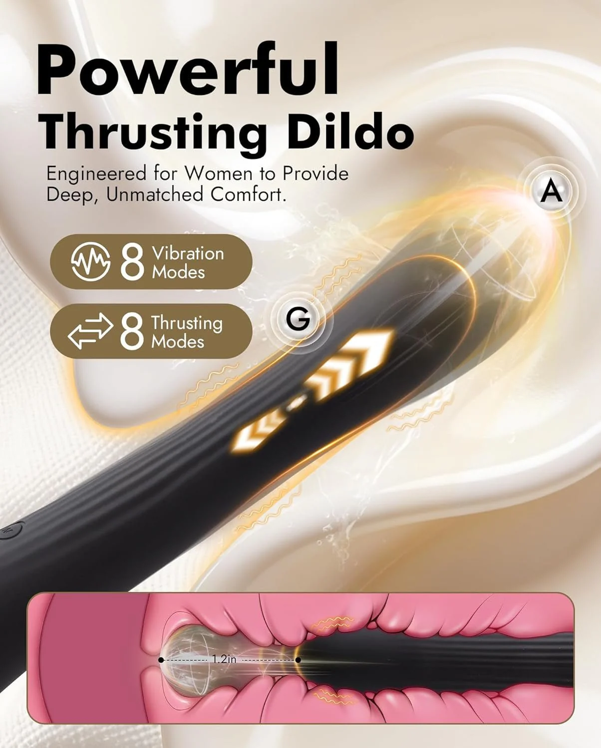 DualNova App Control Thrusting Wand Vibrator Dual Motor - Image 4
