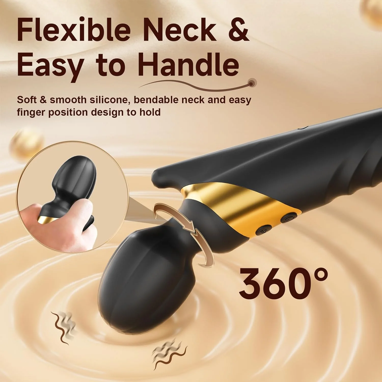TwinThrive Dual End Wand Vibrator Thrusting Dildo 8+8 Modes - Image 4