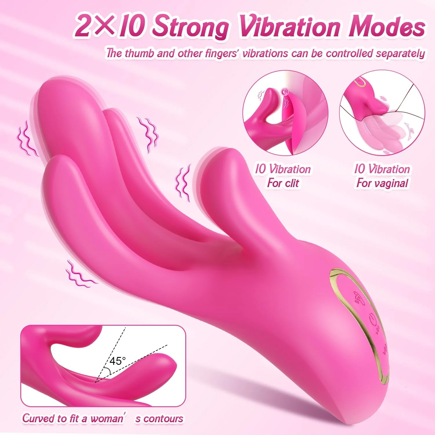 TriFlex 3-in-1 Finger Vibrator 10 Modes & Flapping G-Spot - Image 4