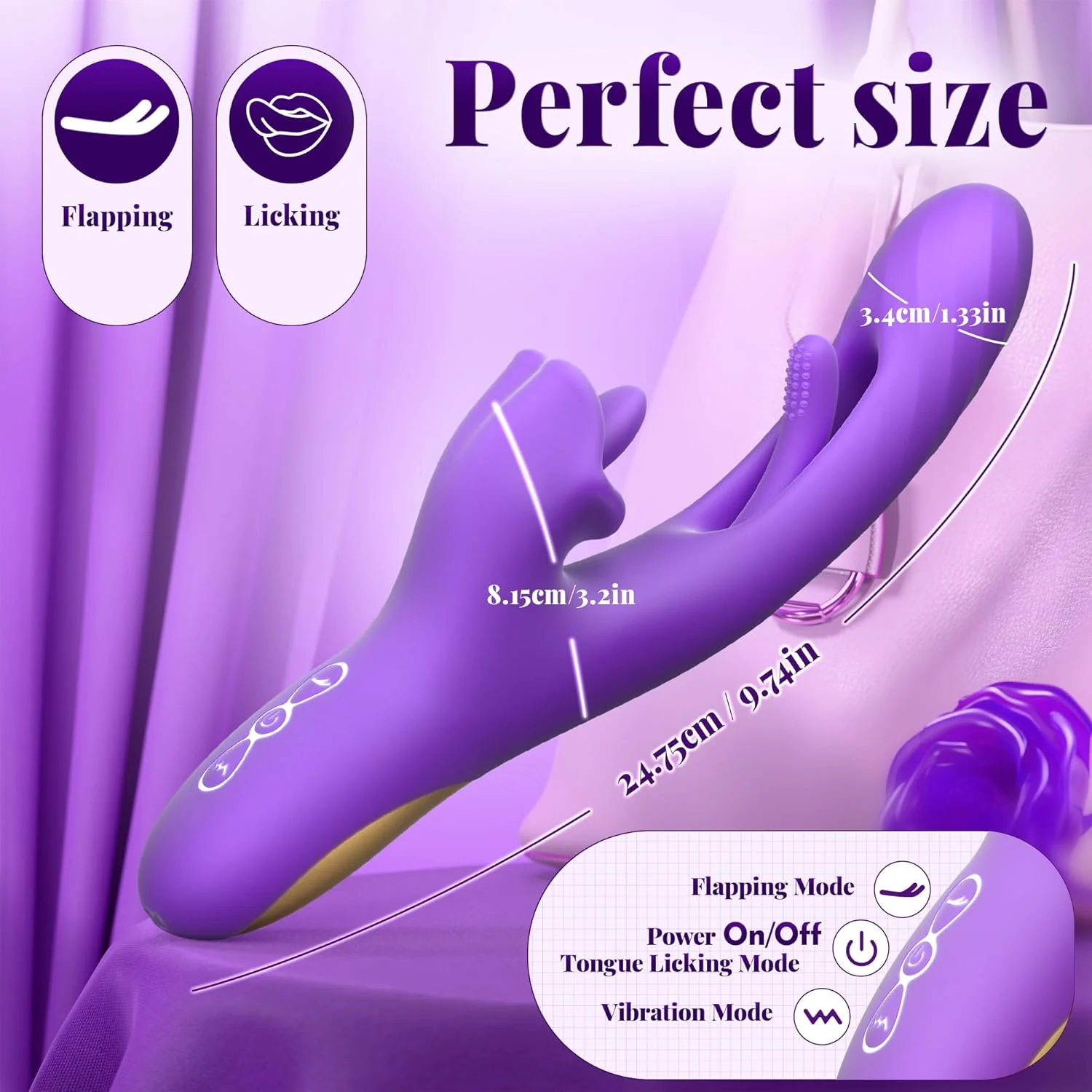 ElyraPulse 3-in-1 Rose Tongue Thrusting Vibrator G-Spot - Image 5