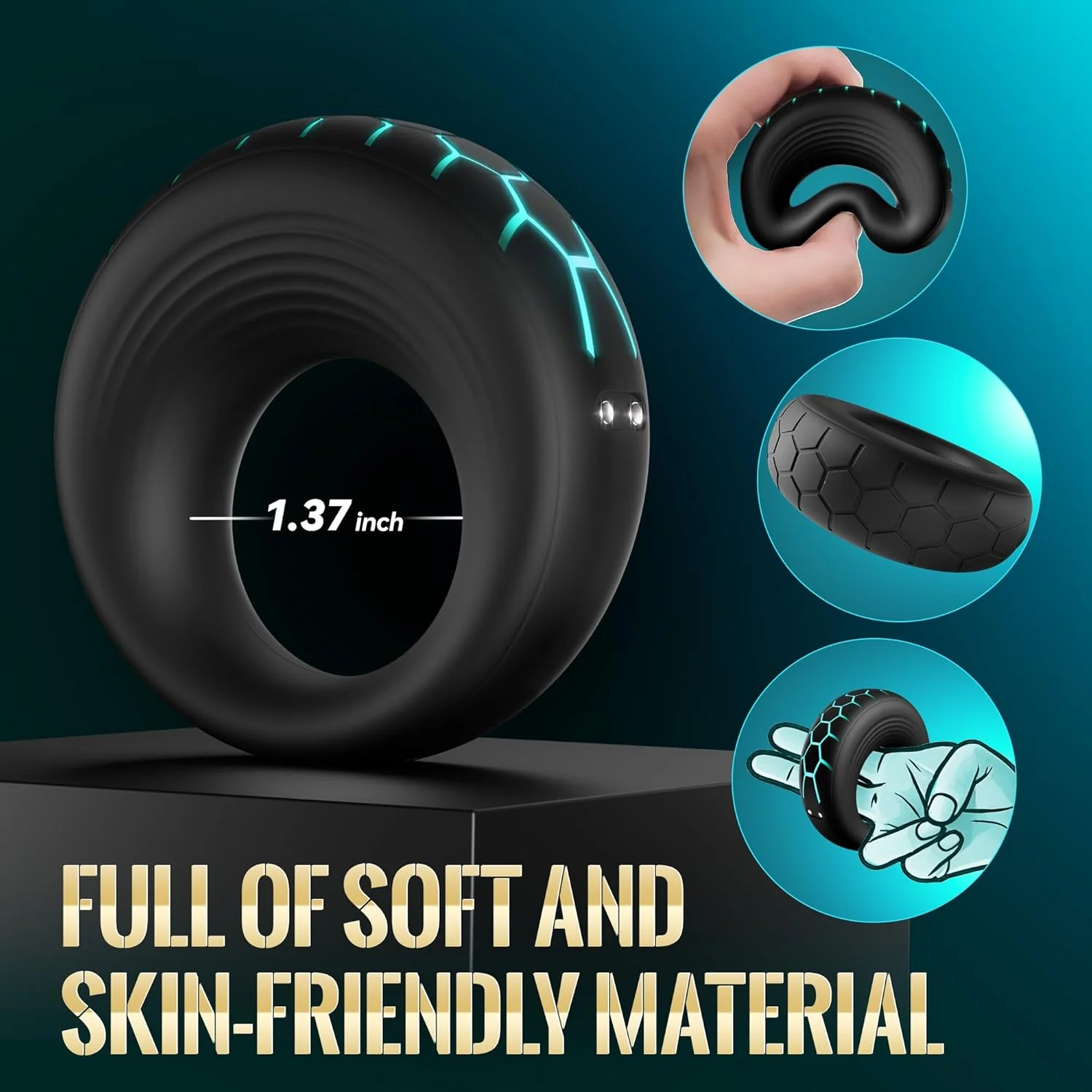 VigorBand Vibrating Cock Ring with 10 Modes - Image 4