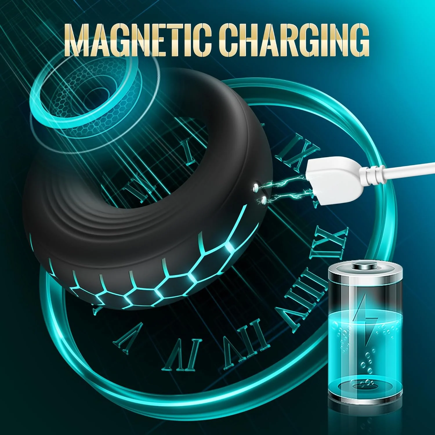 VigorBand Vibrating Cock Ring with 10 Modes - Image 5