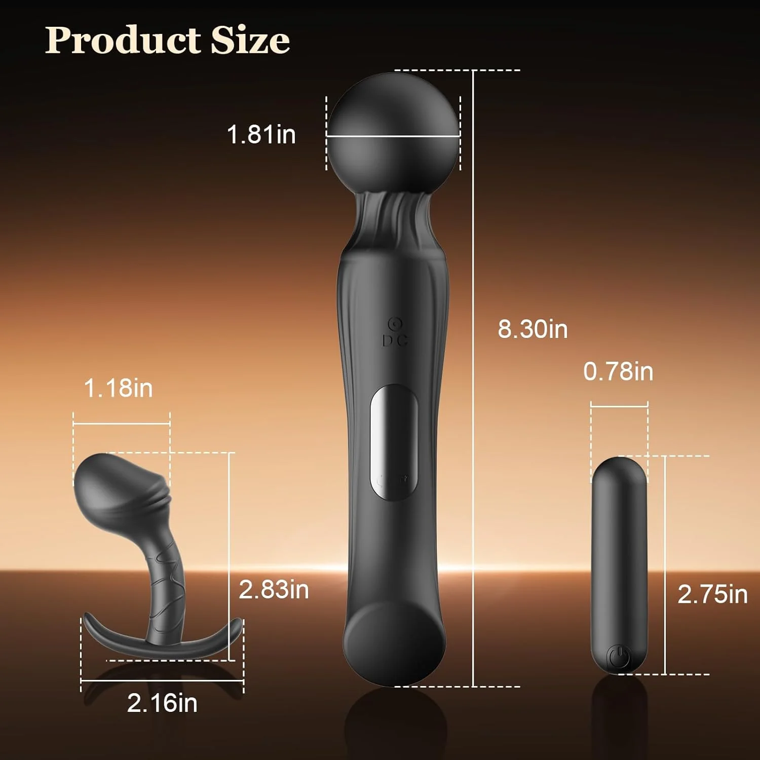 TrinityPlay 3 Piece Vibrator Set Wand Bullet Anal Plug - Image 7