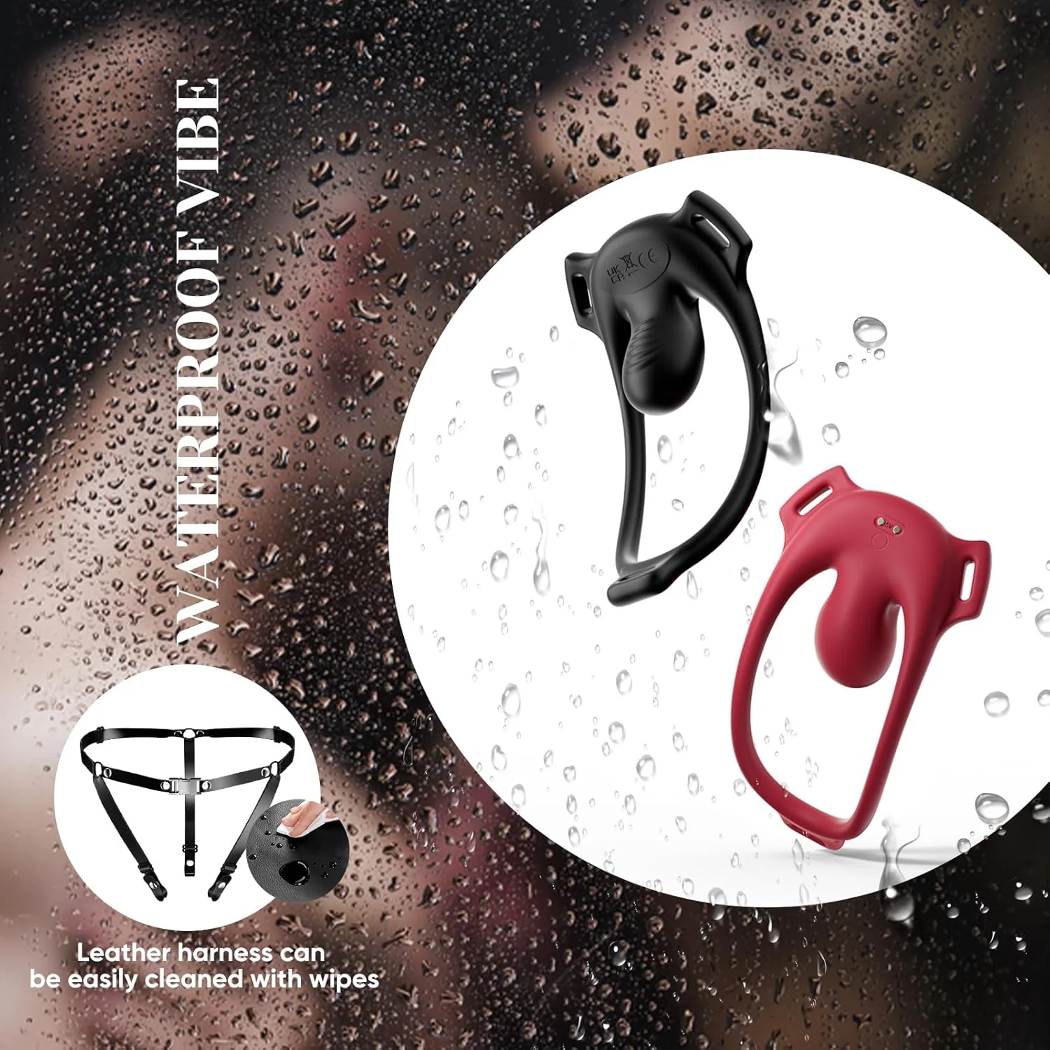 NoirControl Cock Ring Clit Vibrator Remote Harness 9 Modes - Image 7