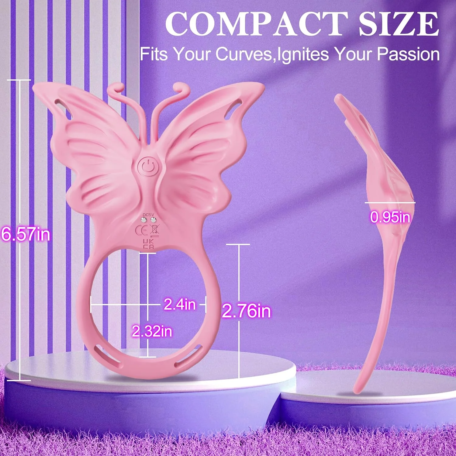 SyncButterfly Cock Ring Clit Stimulator App Control 9 Modes - Image 3