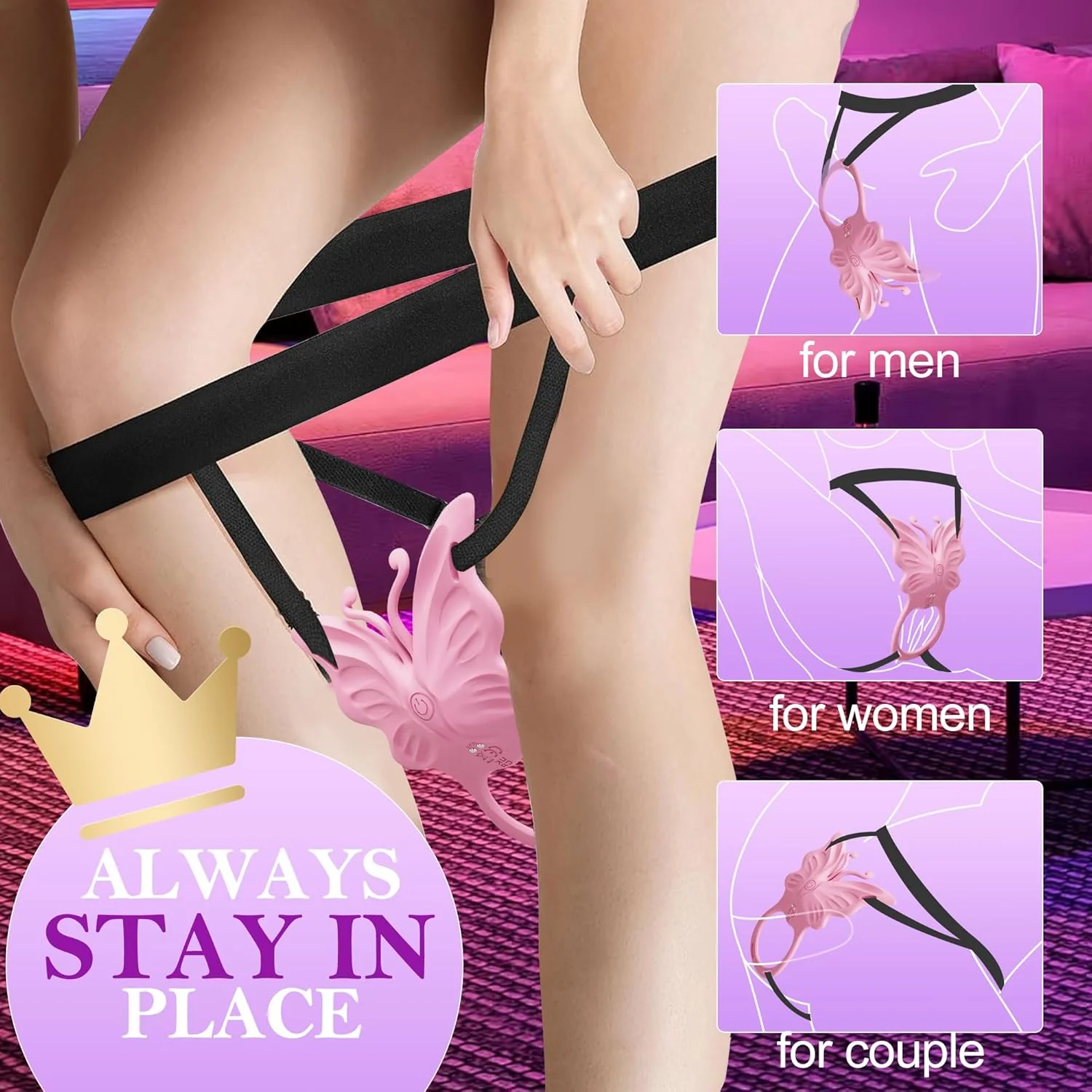 SyncButterfly Cock Ring Clit Stimulator App Control 9 Modes - Image 4