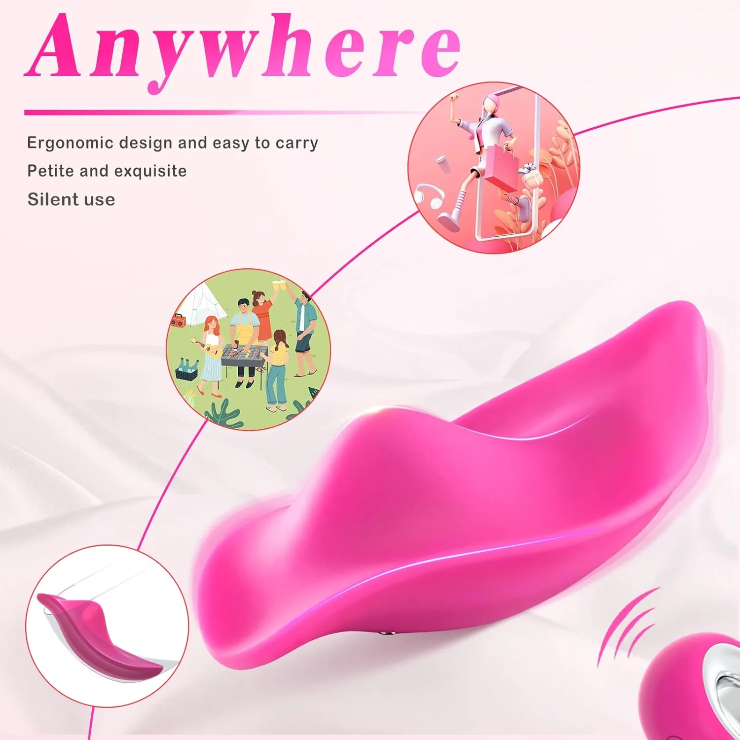 RoseWhisper Wearable Panty Vibrator Remote 12 Modes - Image 4