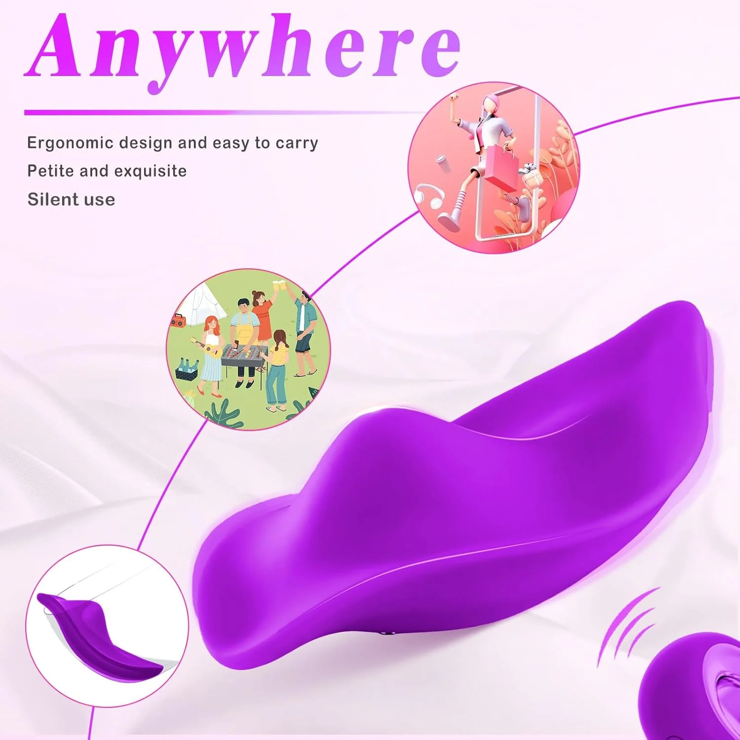 WhisperRose Wearable Panty Vibrator Remote 12 Modes - Image 5