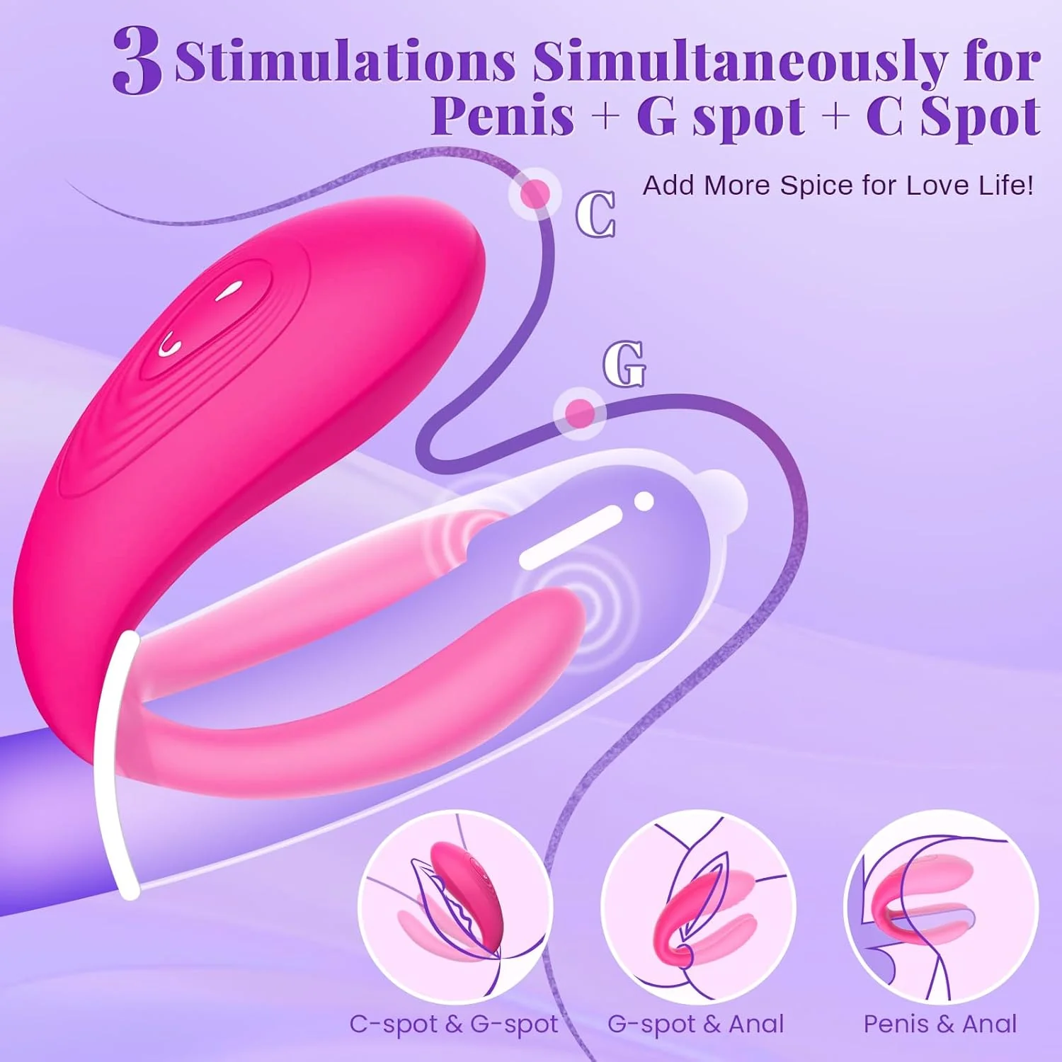 FusionSync APP Remote Double Wearable Vibrator 3 Motors - Image 3
