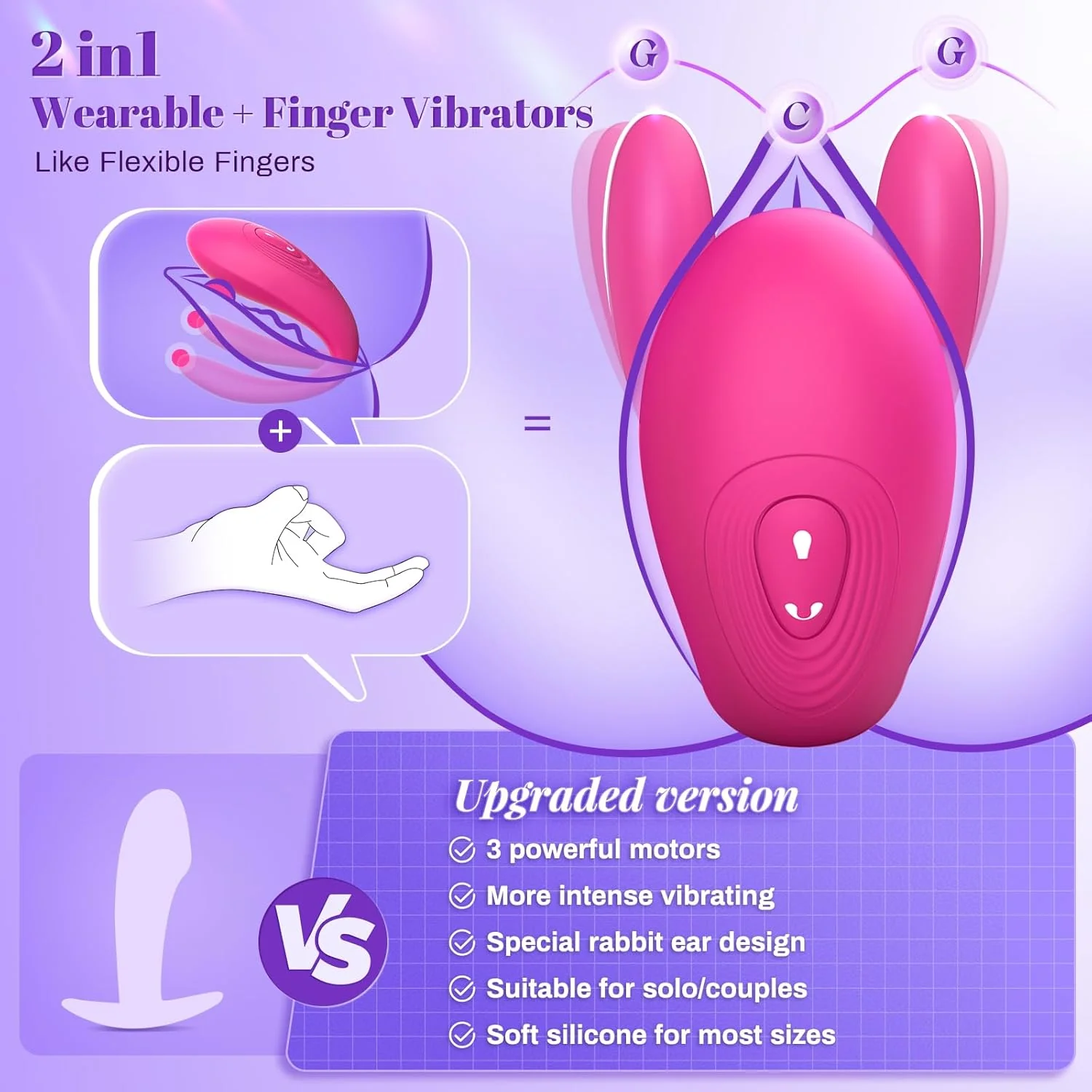 FusionSync APP Remote Double Wearable Vibrator 3 Motors - Image 4