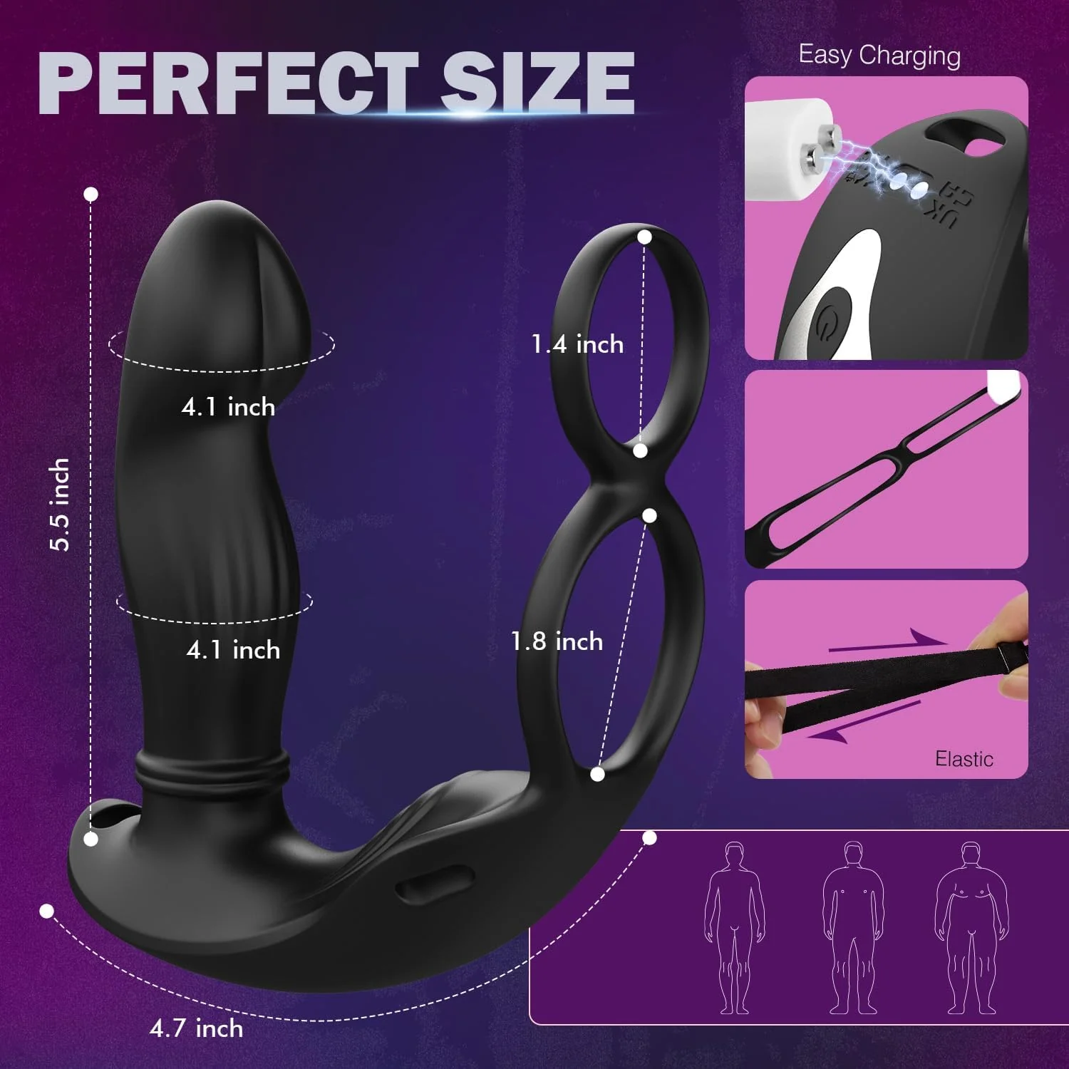 CoreDominus Thrusting Prostate Massager Cock Ring App Remote - Image 7