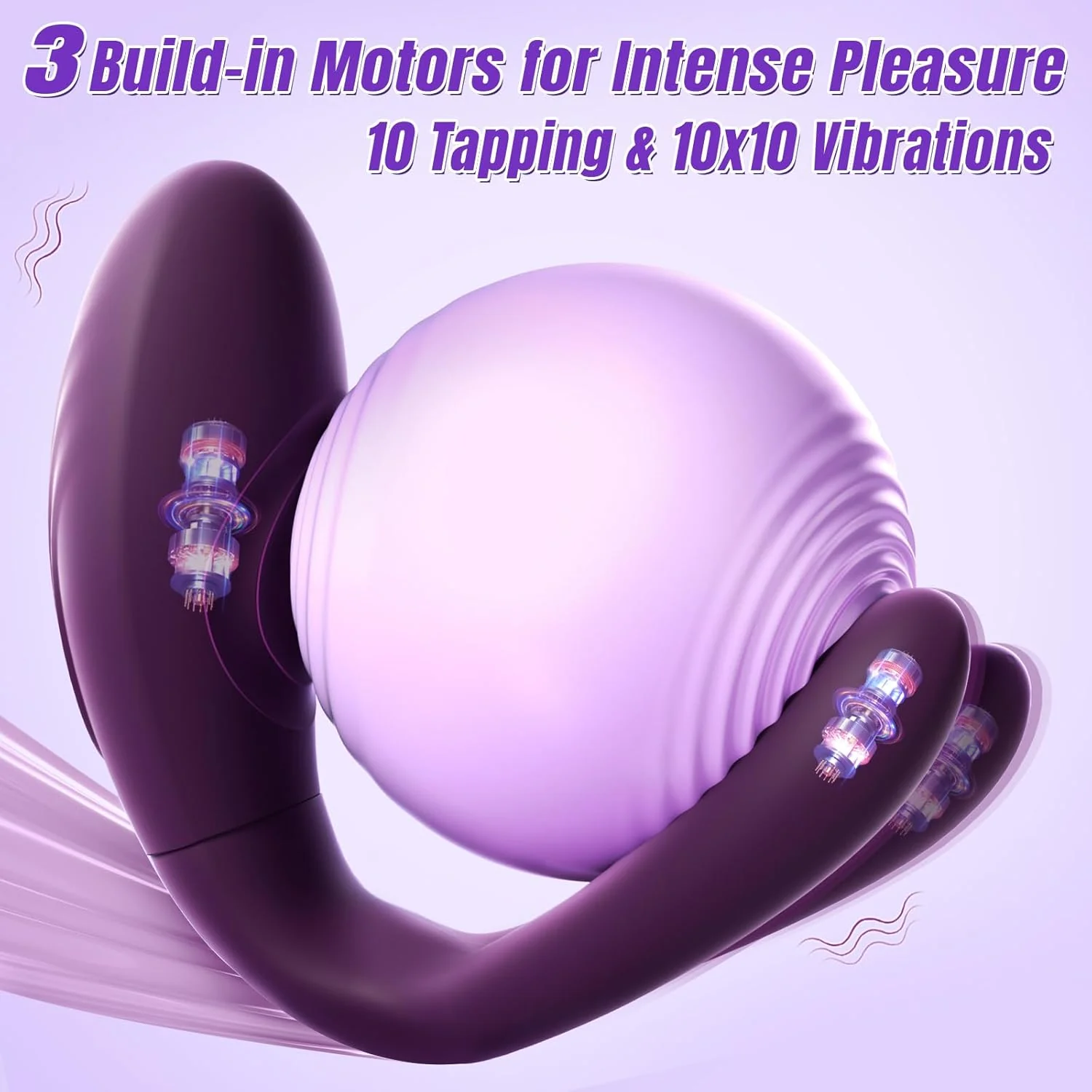TapFusion Double Wearable Vibrator 10 Tapping 10 Modes - Image 3
