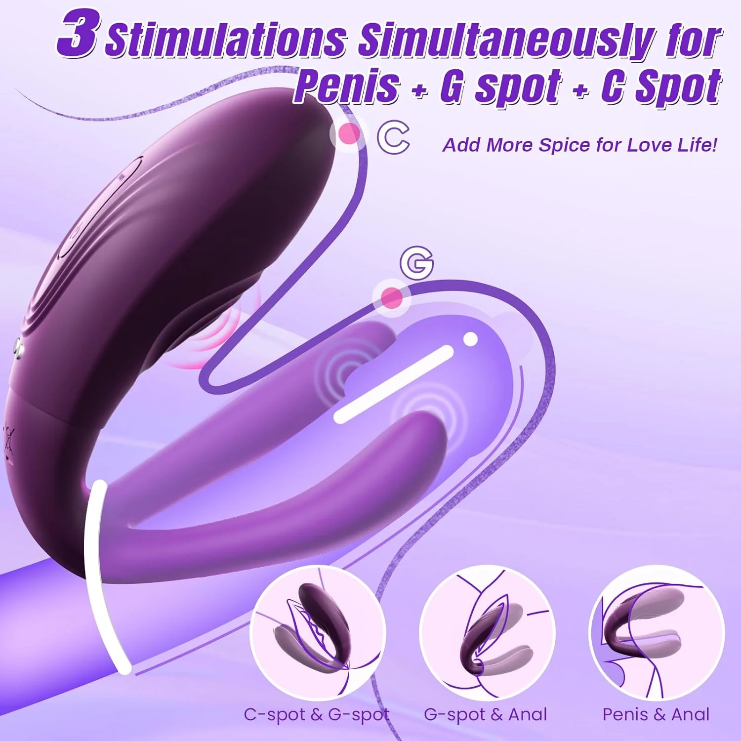 TapFusion Double Wearable Vibrator 10 Tapping 10 Modes - Image 4