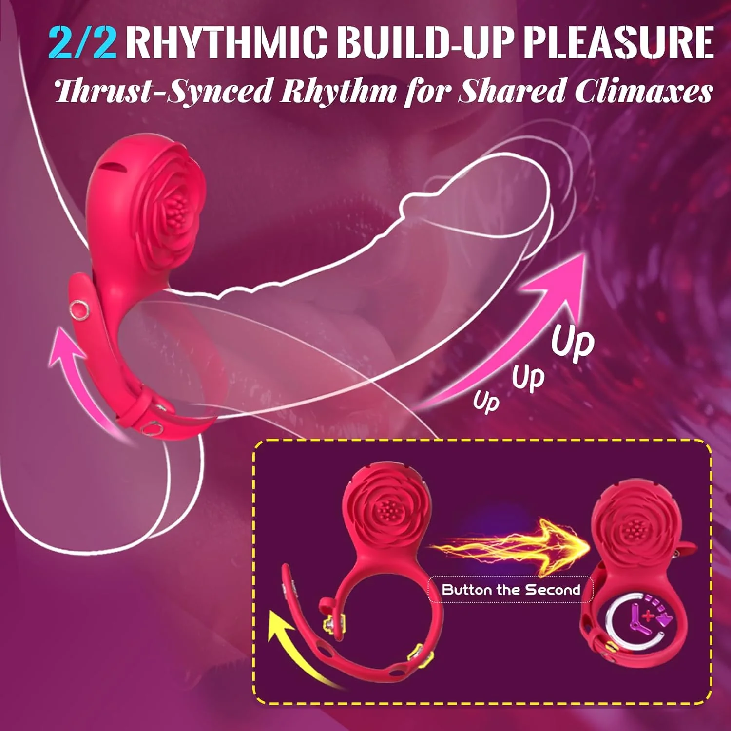 VersaBloom Adjustable Cock Ring Clit Stimulator App Control - Image 3