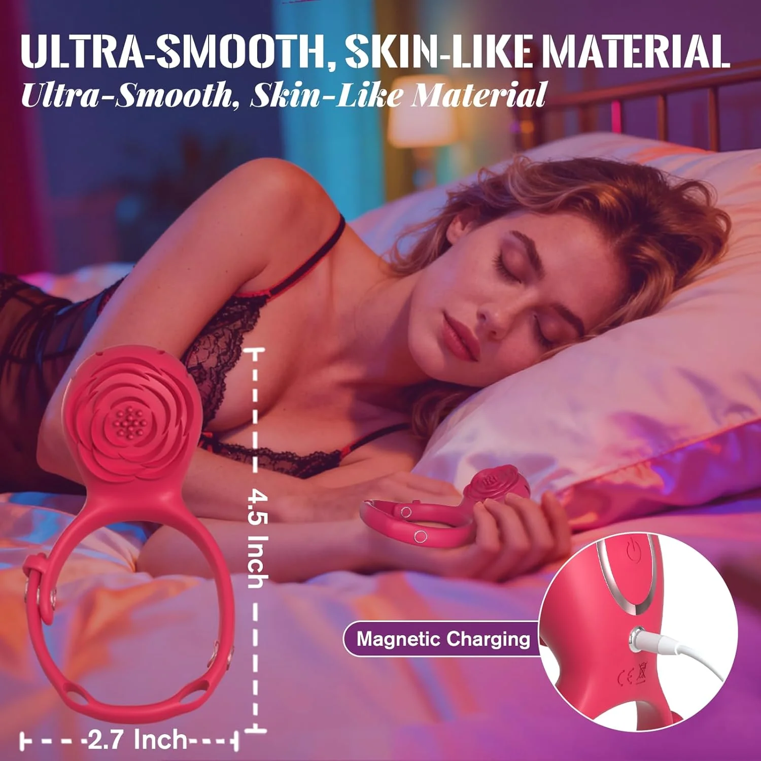 VersaBloom Adjustable Cock Ring Clit Stimulator App Control - Image 8