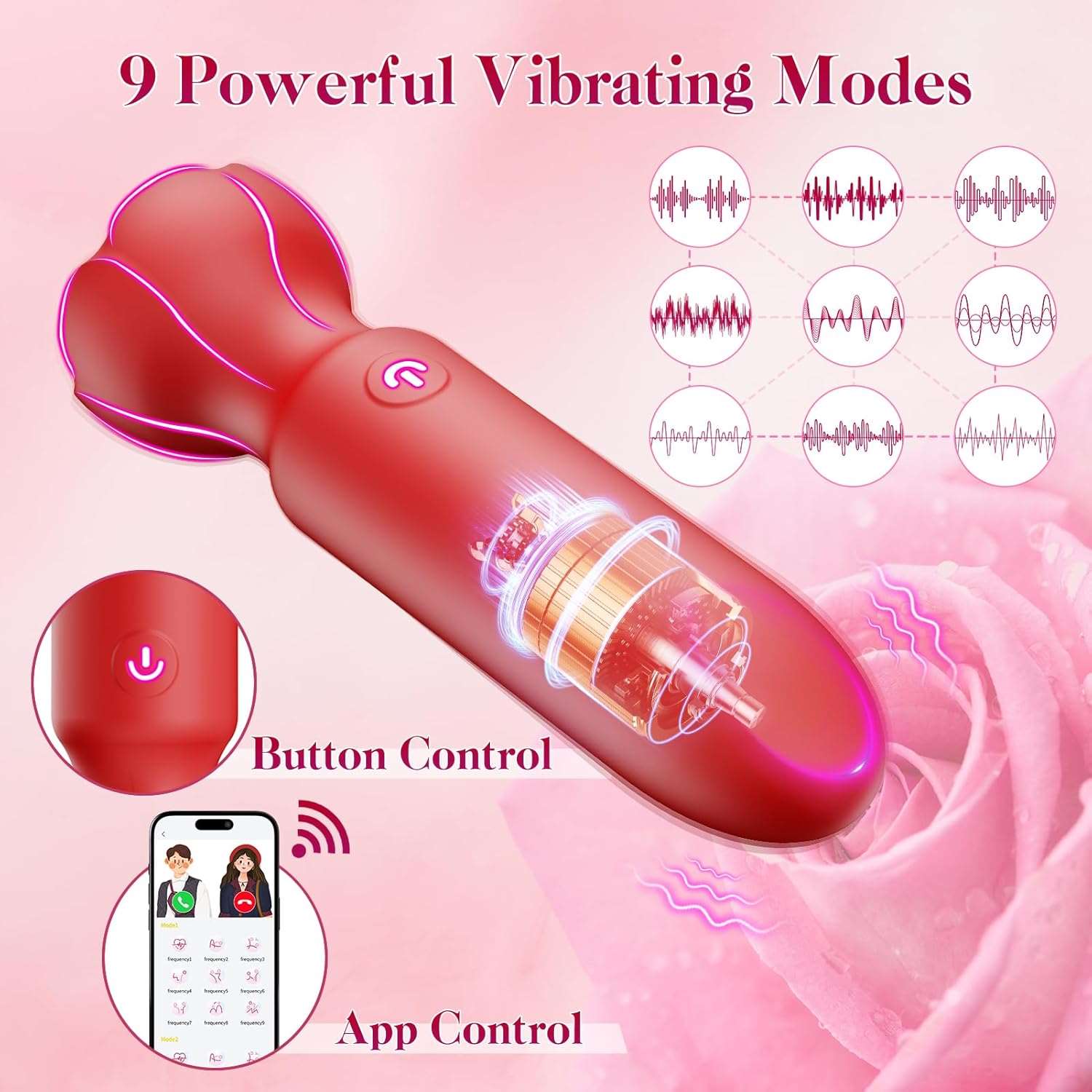 WinkTap App Controlled Rose Bullet Vibrator - Image 4