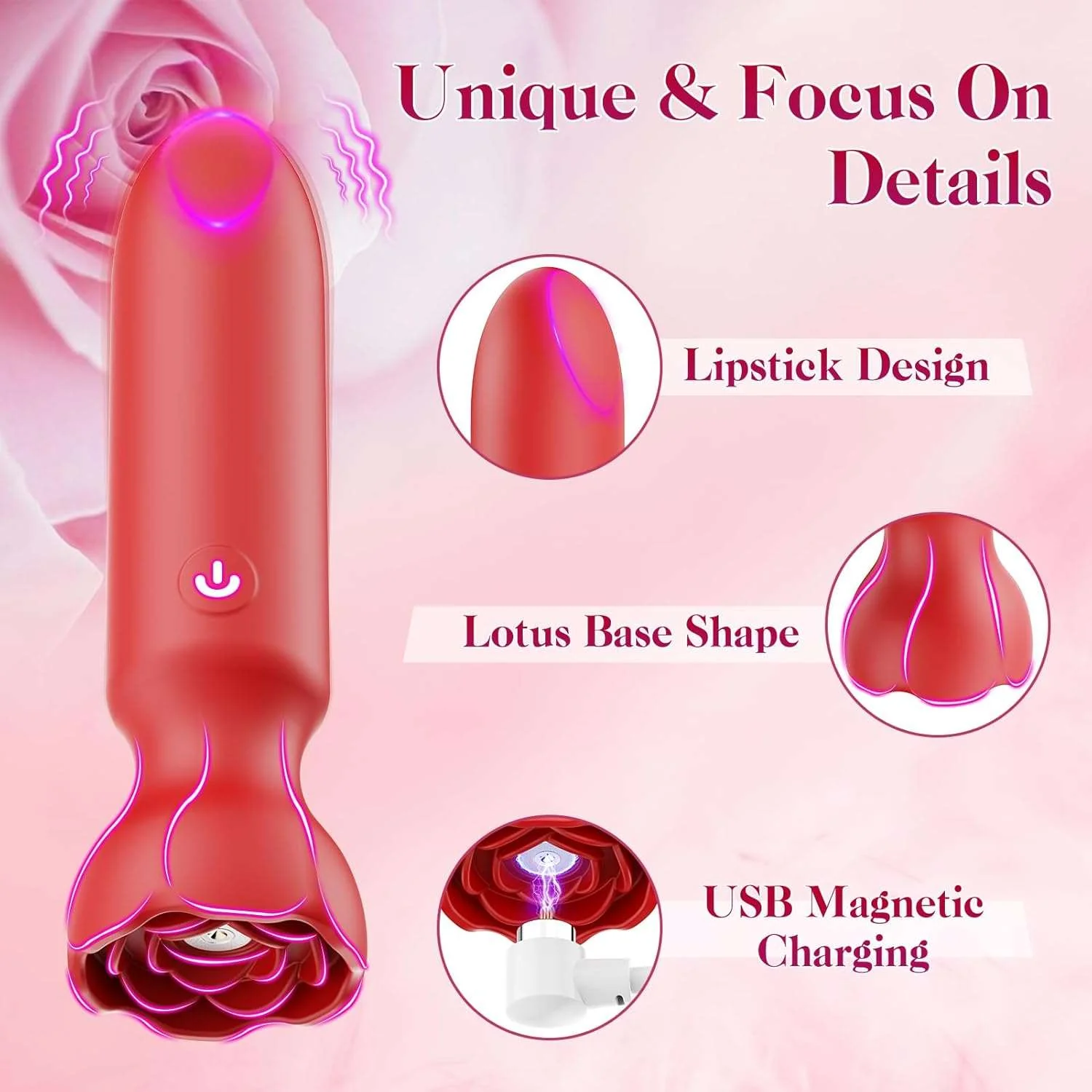 WinkTap App Controlled Rose Bullet Vibrator - Image 5