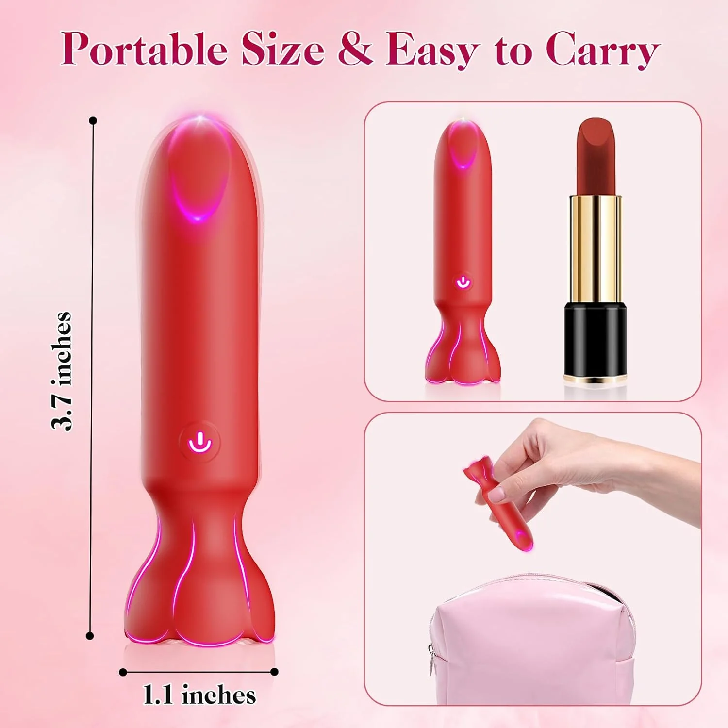 WinkTap App Controlled Rose Bullet Vibrator - Image 7