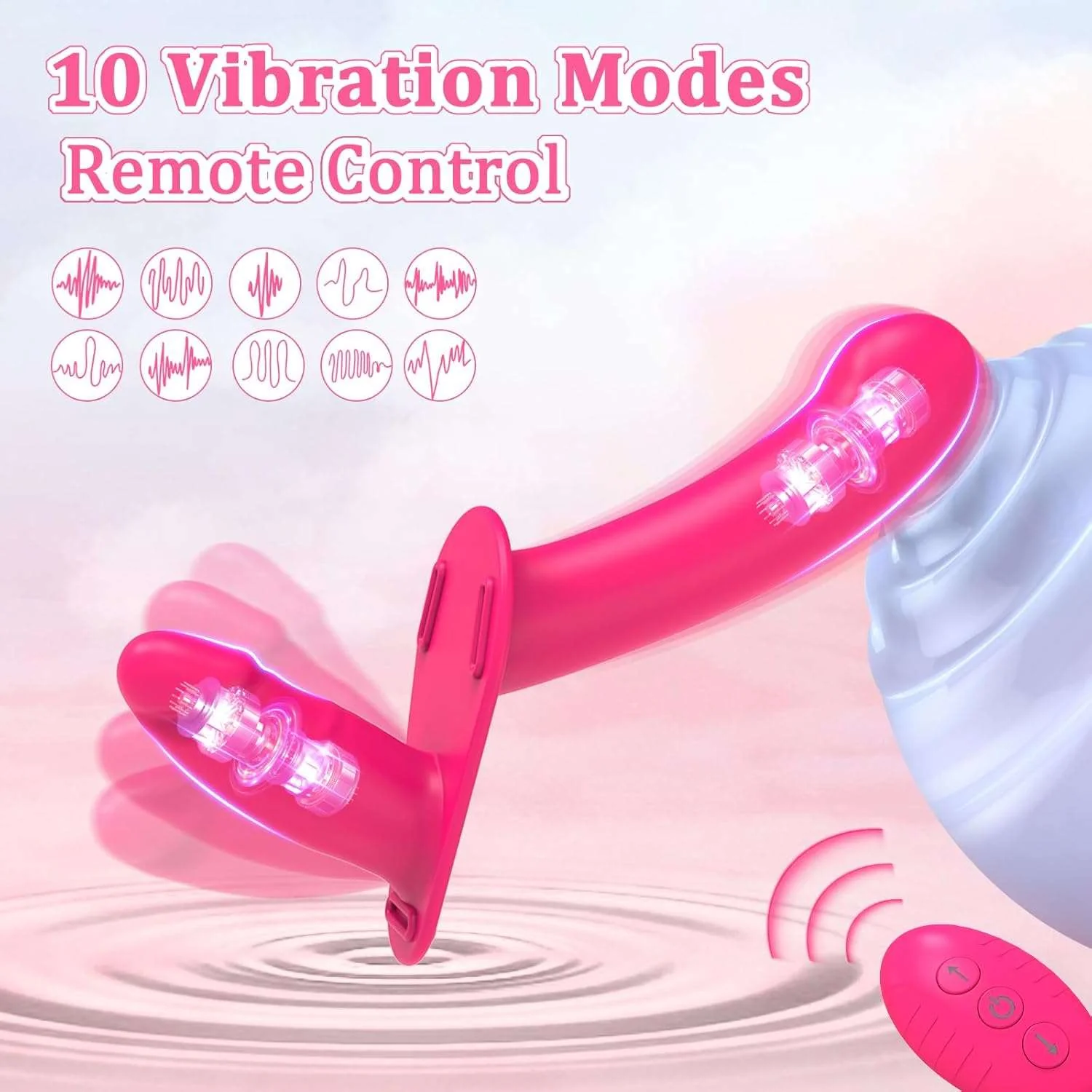 WireX Remote Control Strap On Dildo Vibrator - Image 4