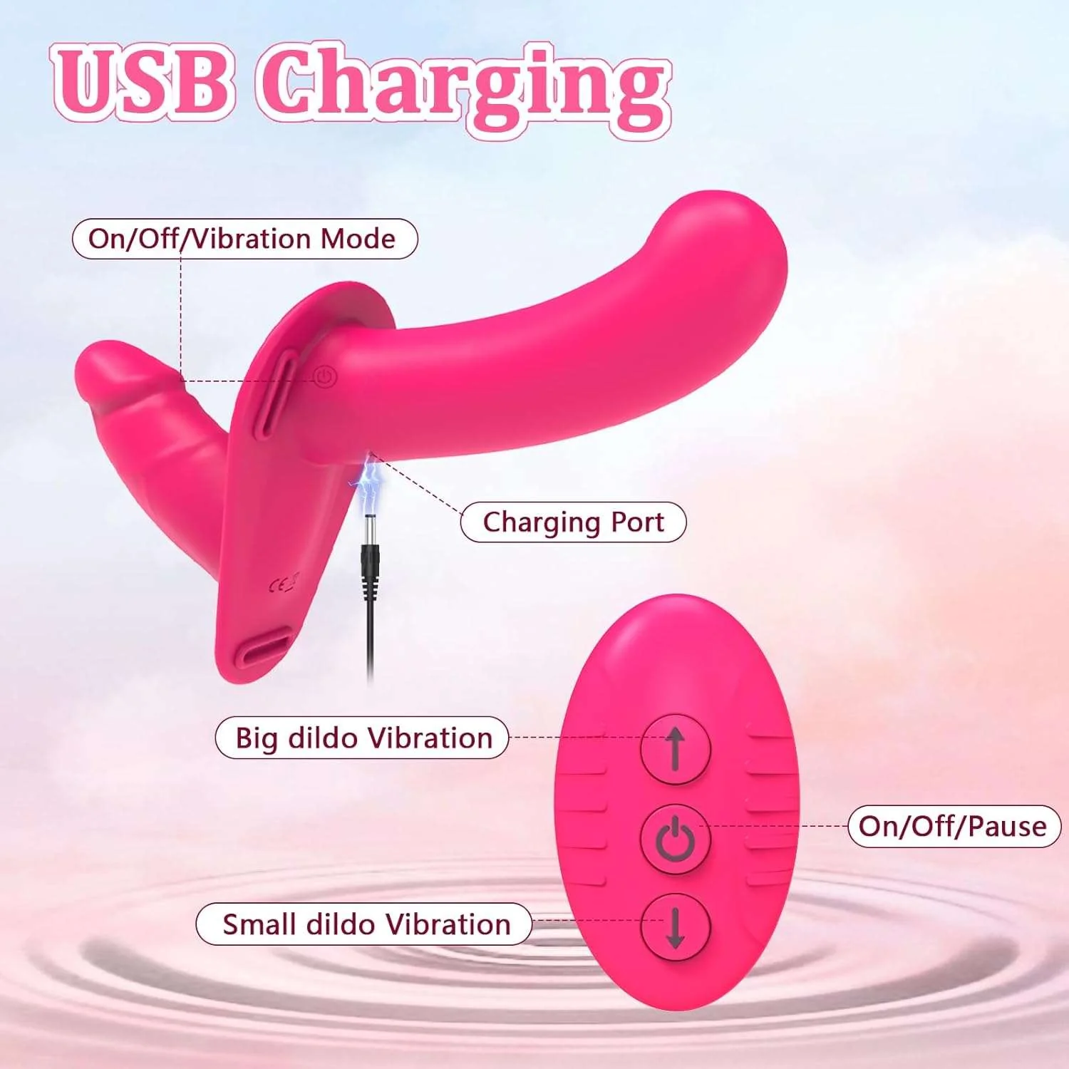 WireX Remote Control Strap On Dildo Vibrator - Image 7