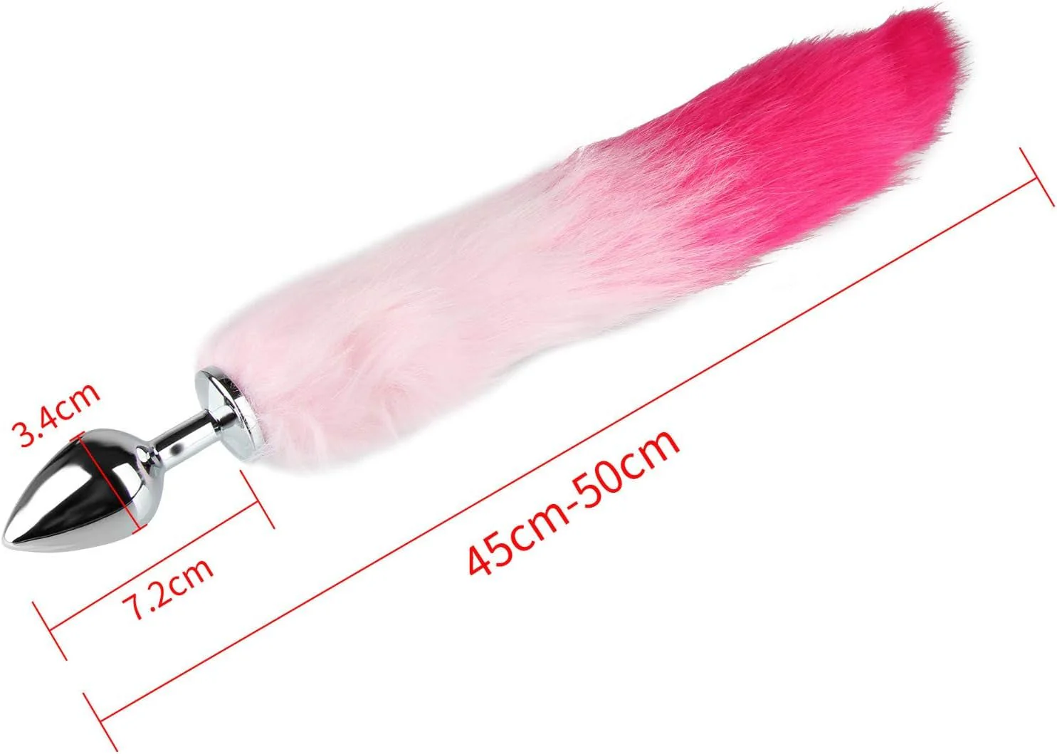 VelvetVixen Fox Tail Butt Plug Pink M - Image 2