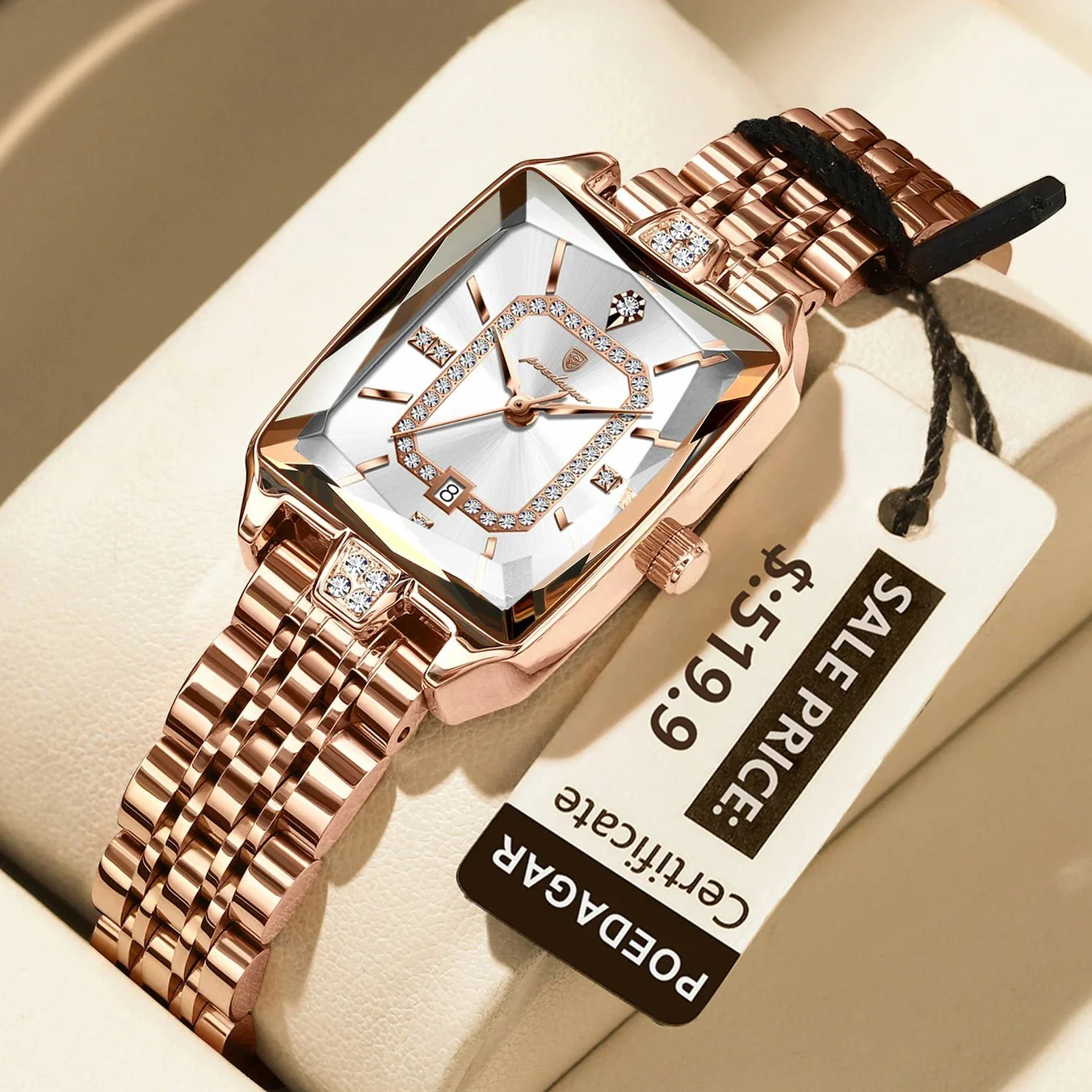 Women’s Luxury Rectangle Watch - Image 12